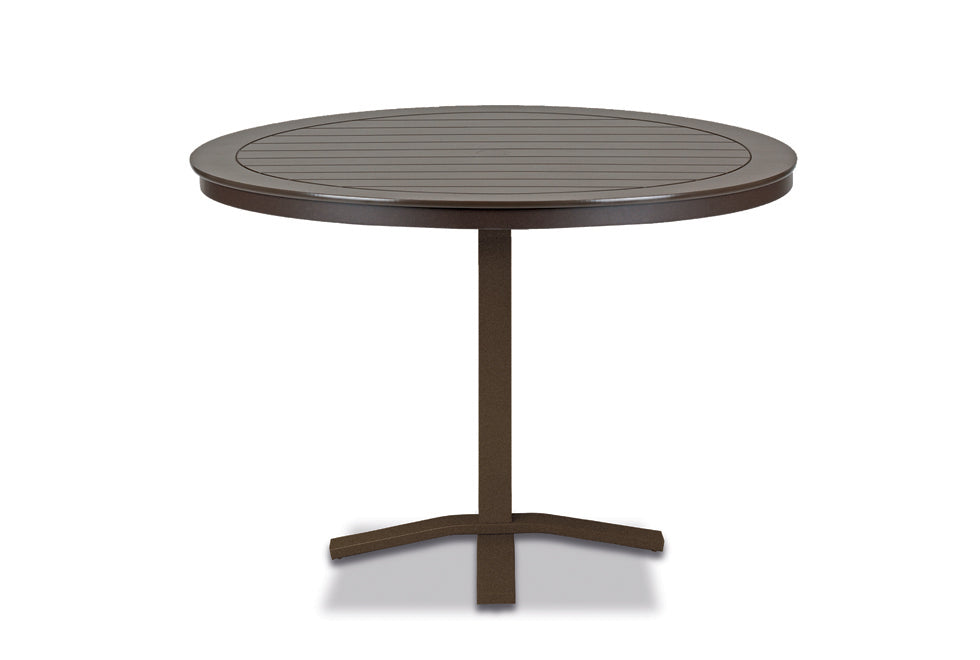 -Telescope Casual-48" Round MGP Table Top w/ Pedestal Base - Balcony Height-Pangaea Patio