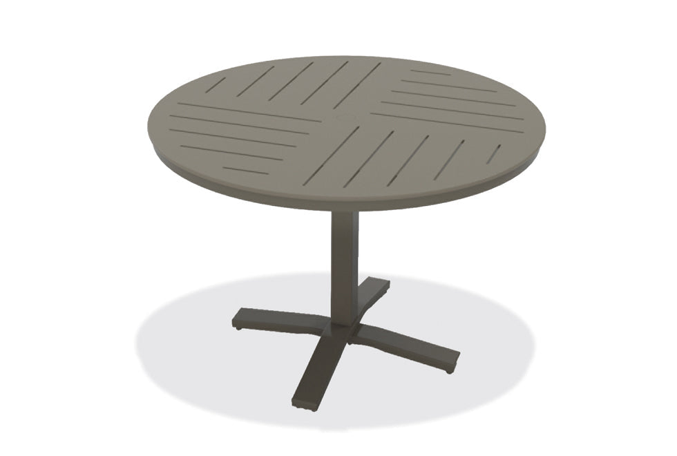 -Telescope Casual-48" Round MGP Table Top w/ Pedestal Base - Balcony Height-Pangaea Patio