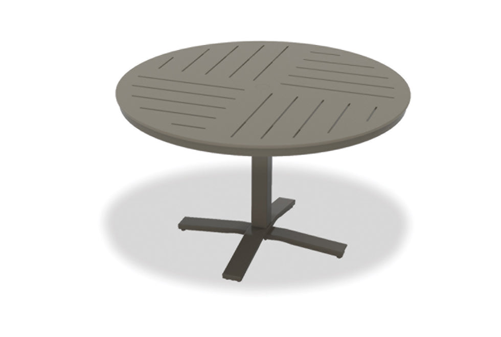 -Telescope Casual-48" Round MGP Table Top w/ Pedestal Base - Dining Height-Pangaea Patio