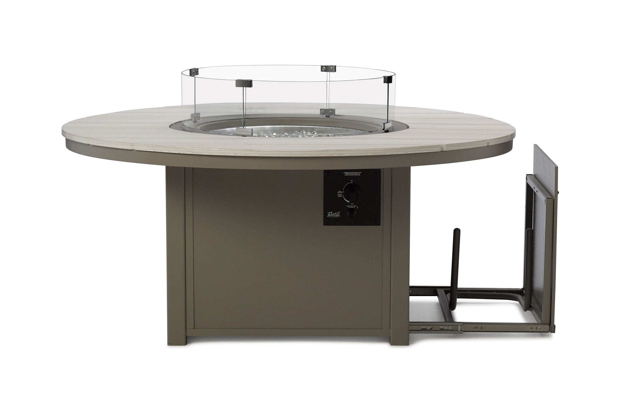 -Telescope Casual-54" Round Chat Height Rustic Fire Table-Pangaea Patio