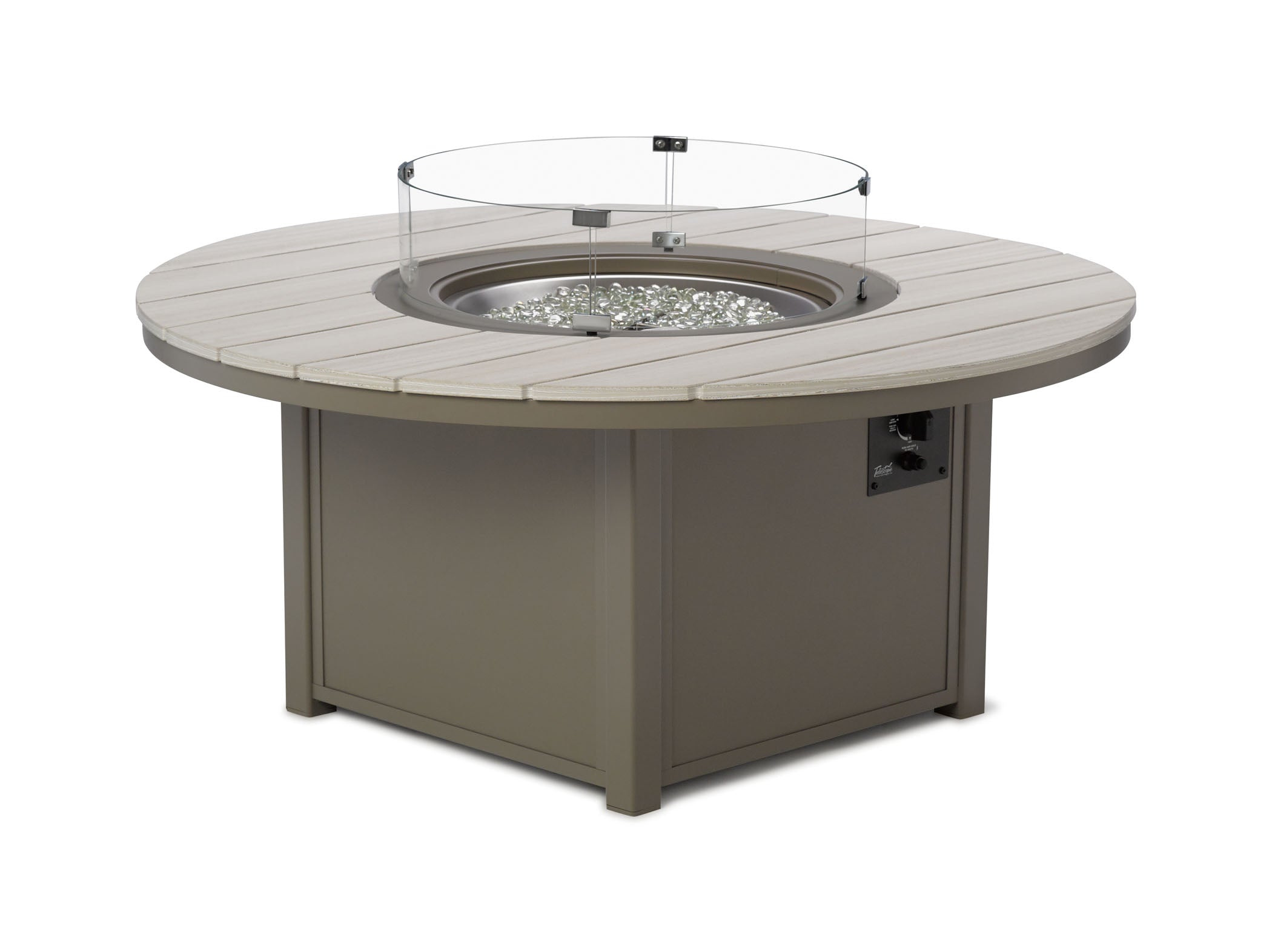 -Telescope Casual-54" Round Chat Height Rustic Fire Table-Pangaea Patio