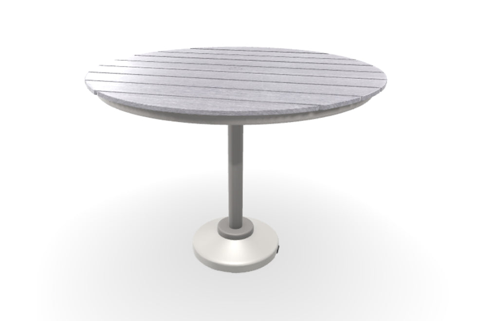 -Telescope Casual-54" Round Rustic Table Top w/ 120LB Pedestal Base - Bar Height-Pangaea Patio
