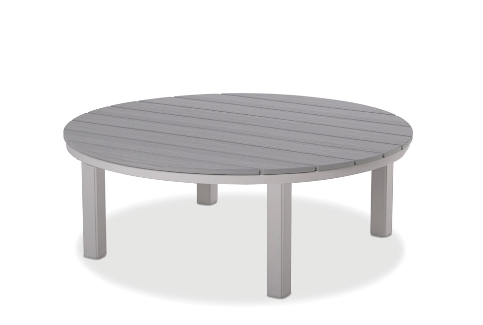 TCT02R373-Telescope Casual-54" Round Rustic Table Top w/ Parsons Legs - Coffee Height-Pangaea Patio