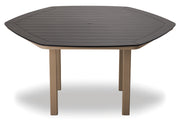 -Telescope Casual-62" Hexagonal MGP Table Top w/ Parsons Legs - Balcony Height-Pangaea Patio