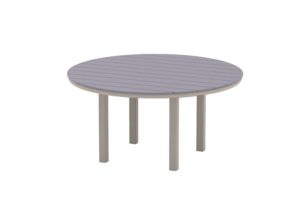 -Telescope Casual-64" Round Rustic Table Top w/ Parsons Legs - Balcony Height-Pangaea Patio