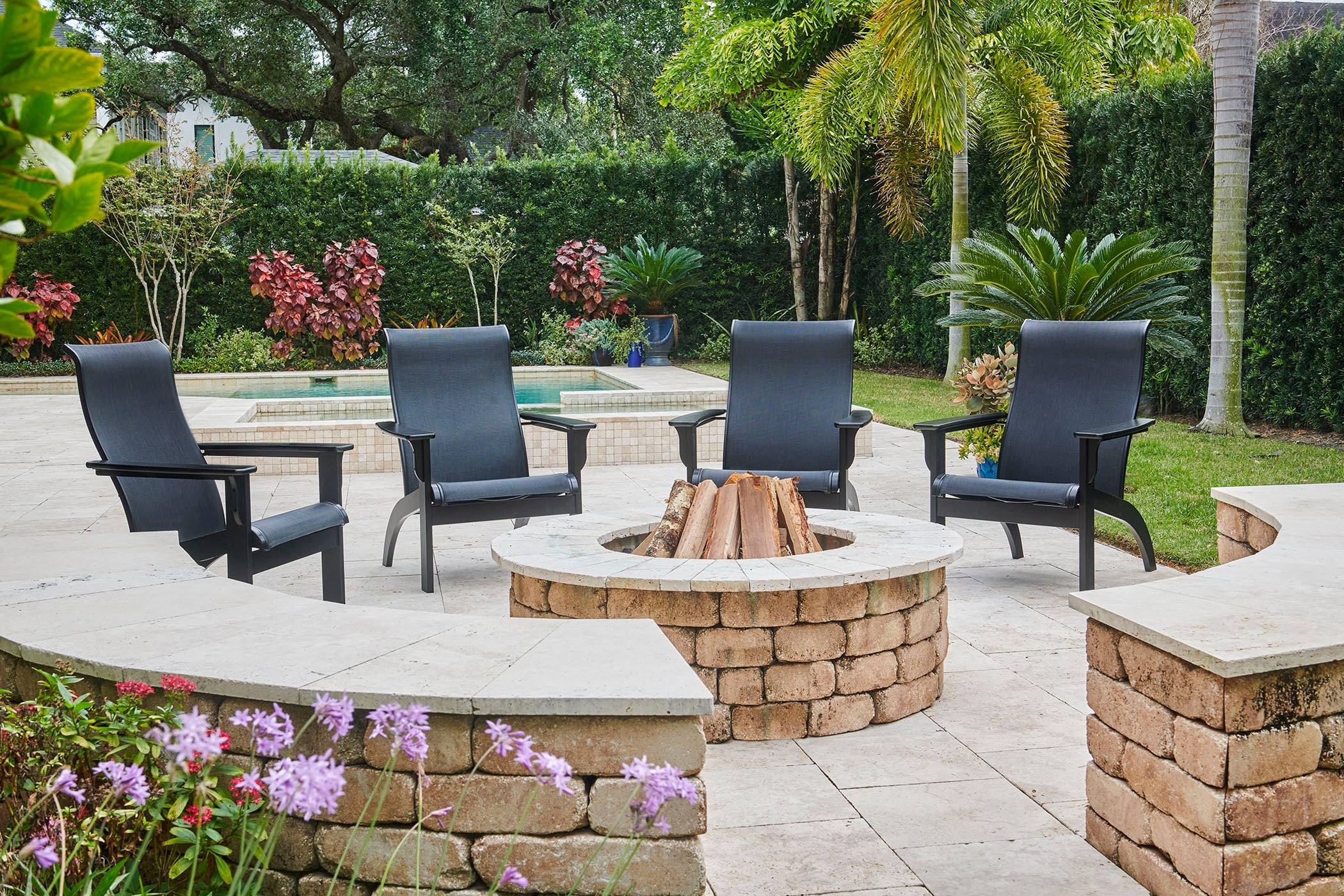 -Telescope Casual-Adirondack Sling Arm Chair-Pangaea Patio-Lifestyle Image