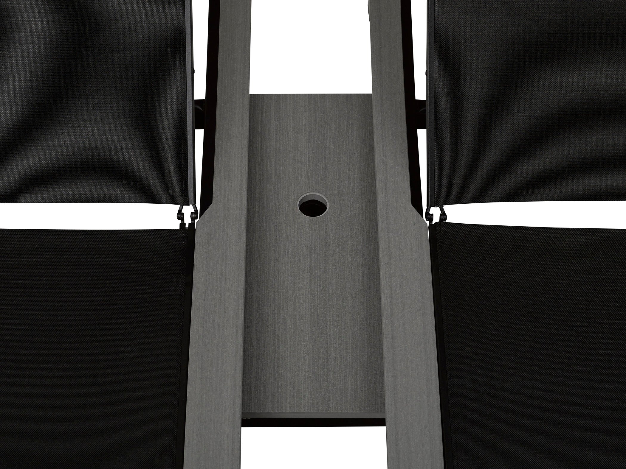 -Telescope Casual-Bazza Sling Add-on Chaise Table w/ Umbrella Hole-Pangaea Patio