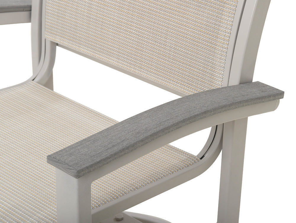 -Telescope Casual-Bazza Sling Swivel Rocker Dining Chair-Pangaea Patio