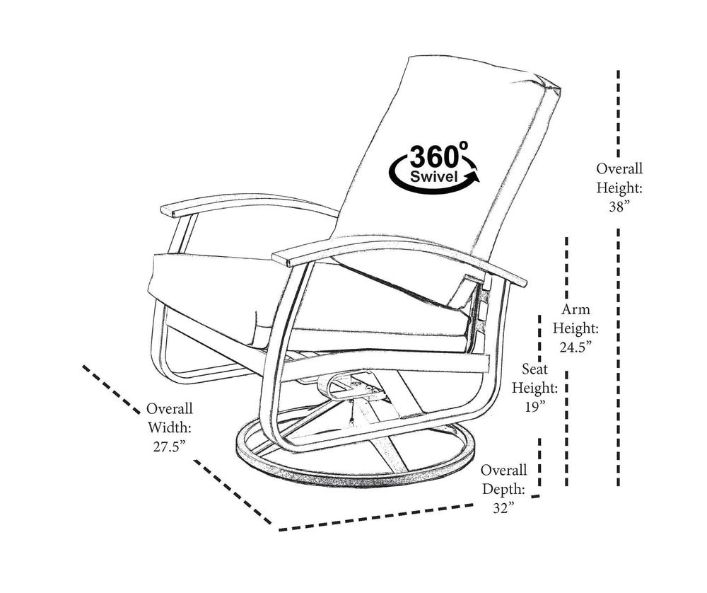 TCB56-Telescope Casual-Belle Isle Cushion Swivel Rocker-Pangaea Patio