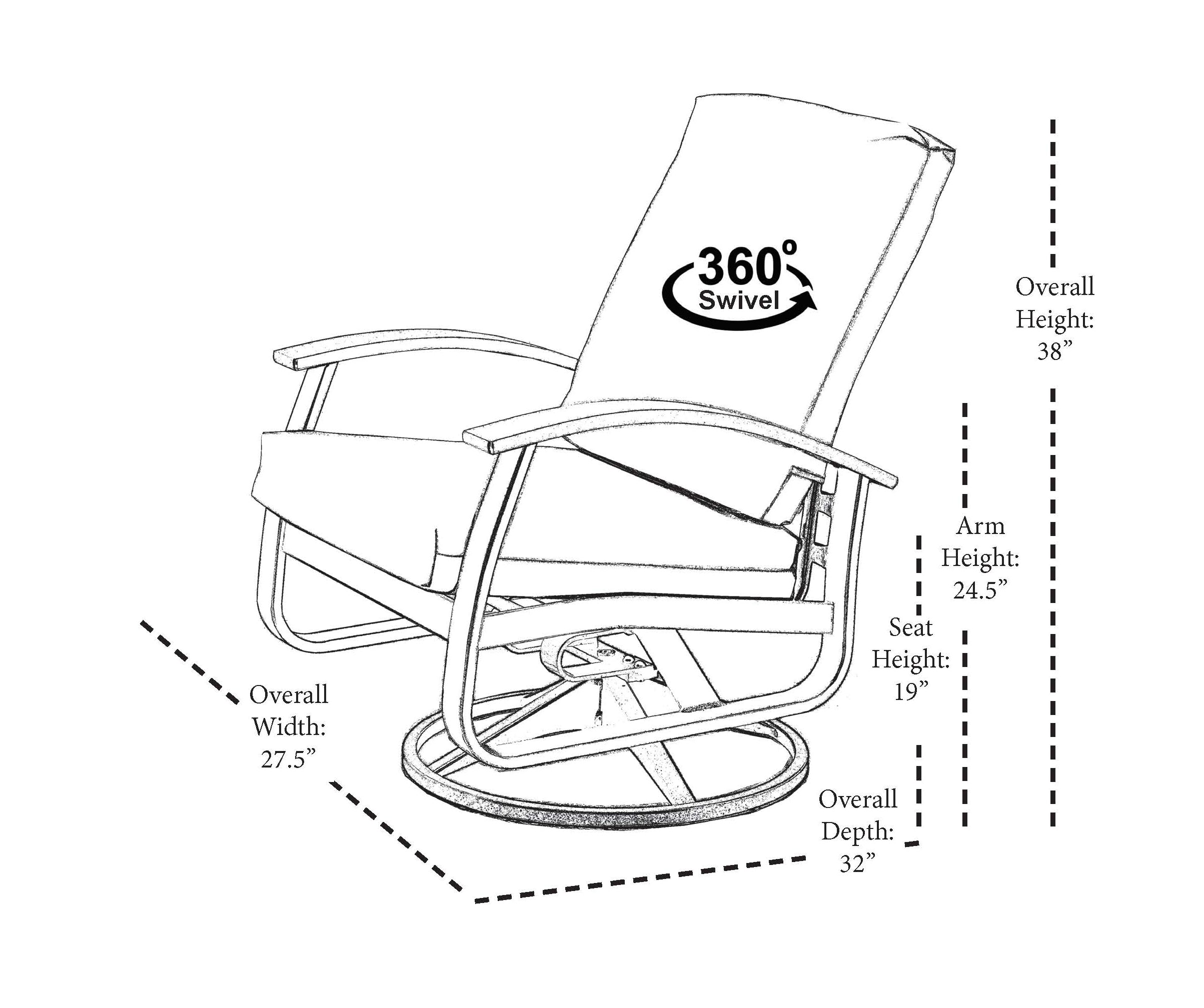-Telescope Casual-Belle Isle Cushion Swivel Rocker-Pangaea Patio