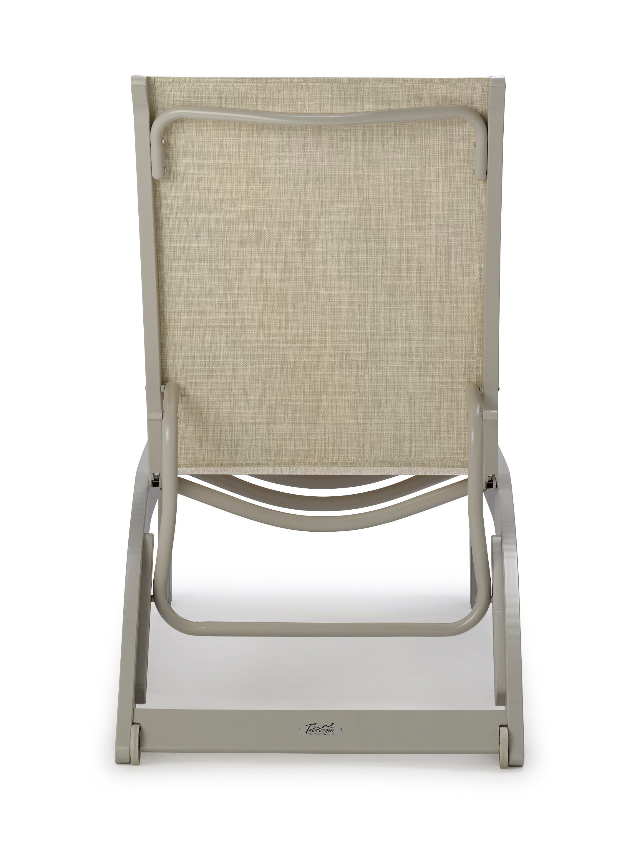 -Telescope Casual-Dune Sling Armless Chaise w/ Wheels-Pangaea Patio