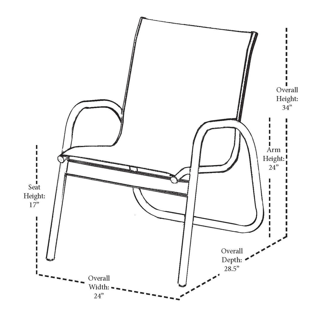 TC767-Telescope Casual-Gardenella Sling Arm Chair-Pangaea Patio