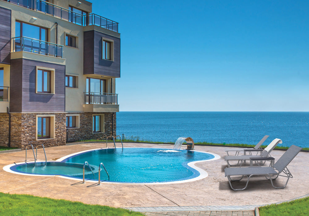 -Telescope Casual-Gardenella Sling Armless Chaise (High Seat)-Pangaea Patio