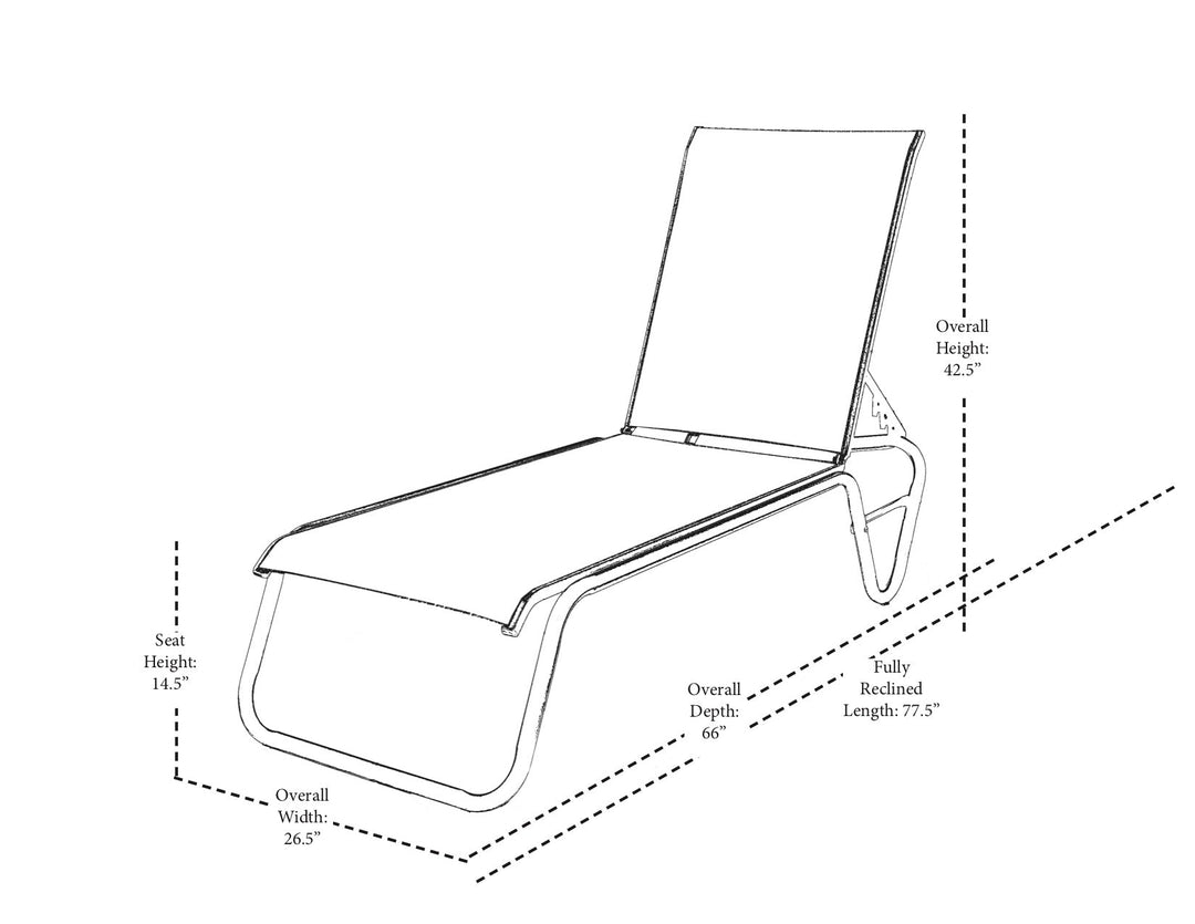 -Telescope Casual-Gardenella Sling Armless Chaise-Pangaea Patio