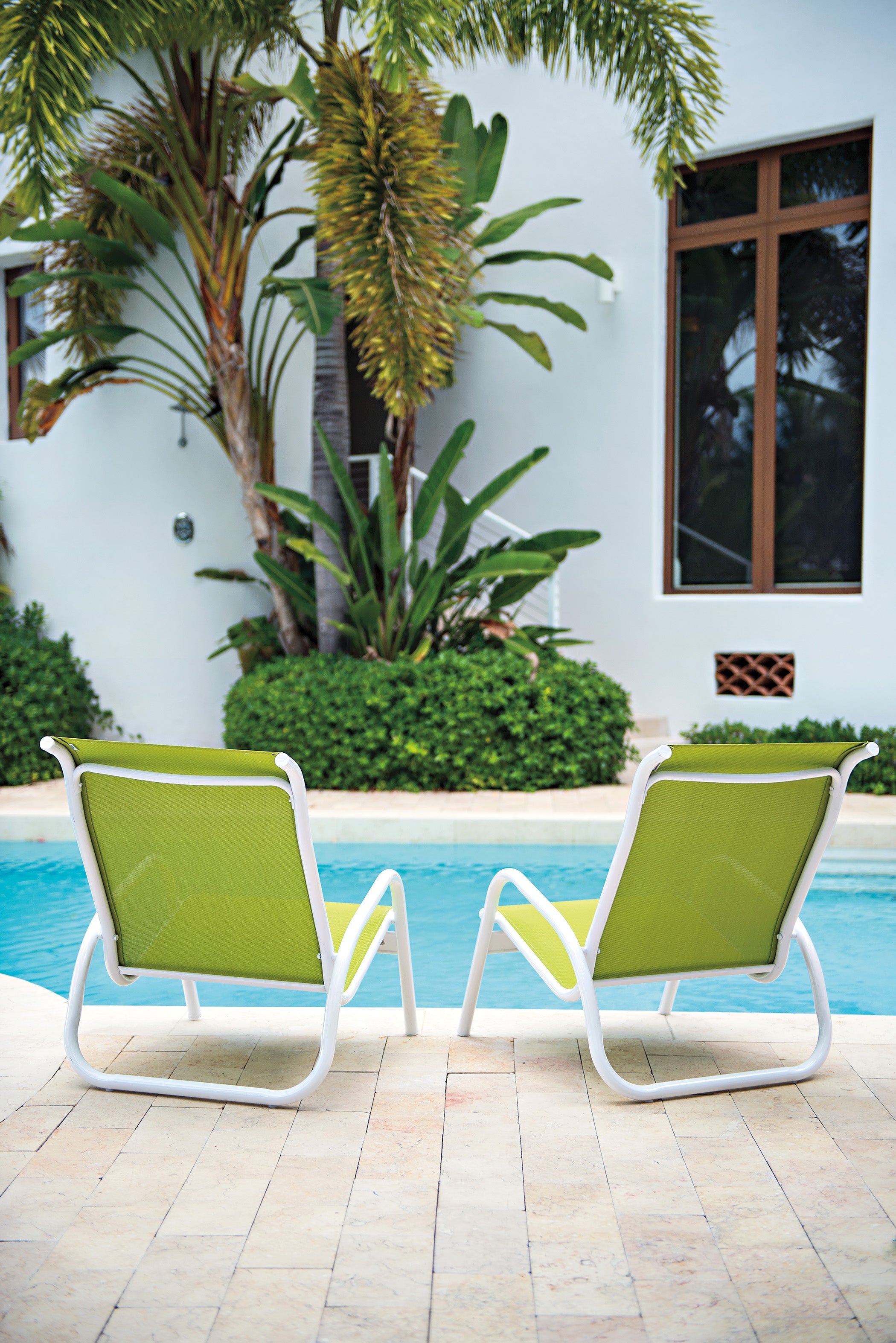-Telescope Casual-Gardenella Sling Poolside Chat Chair-Pangaea Patio-Lifestyle Image
