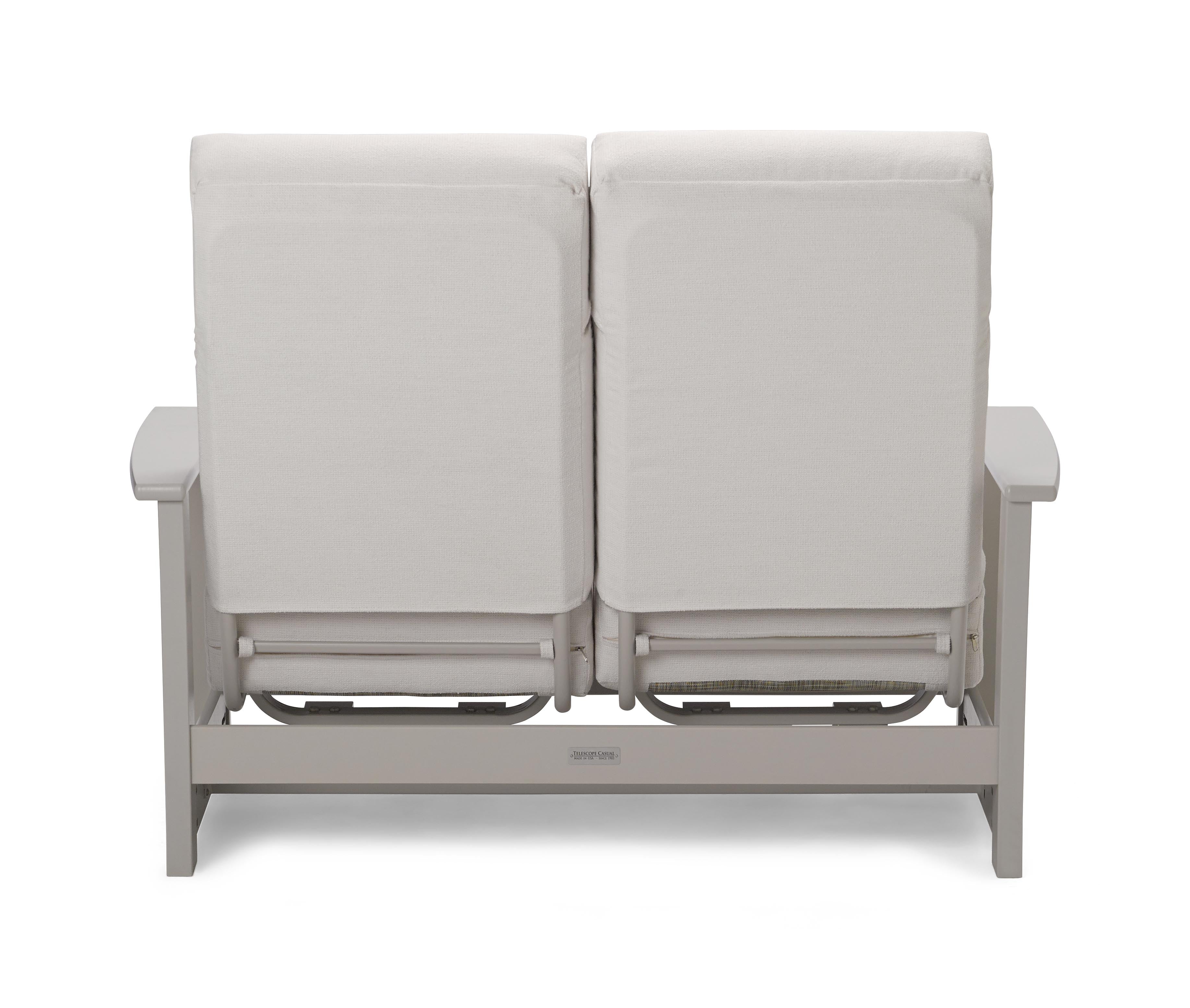 -Telescope Casual-Leeward Cushion Supreme Loveseat w/ Hidden Motion-Pangaea Patio