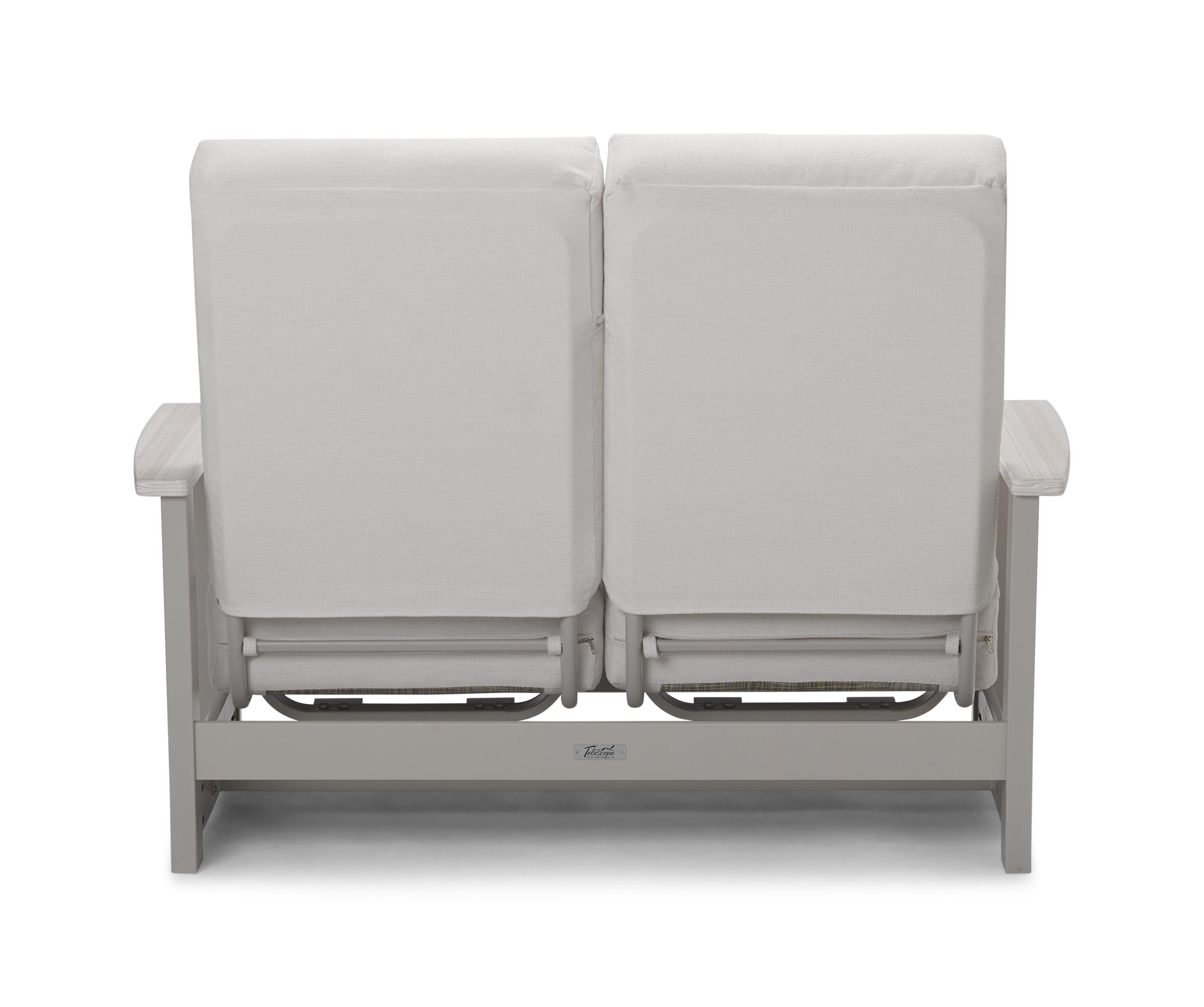 -Telescope Casual-Leeward Cushion Supreme Loveseat w/ Hidden Motion-Pangaea Patio