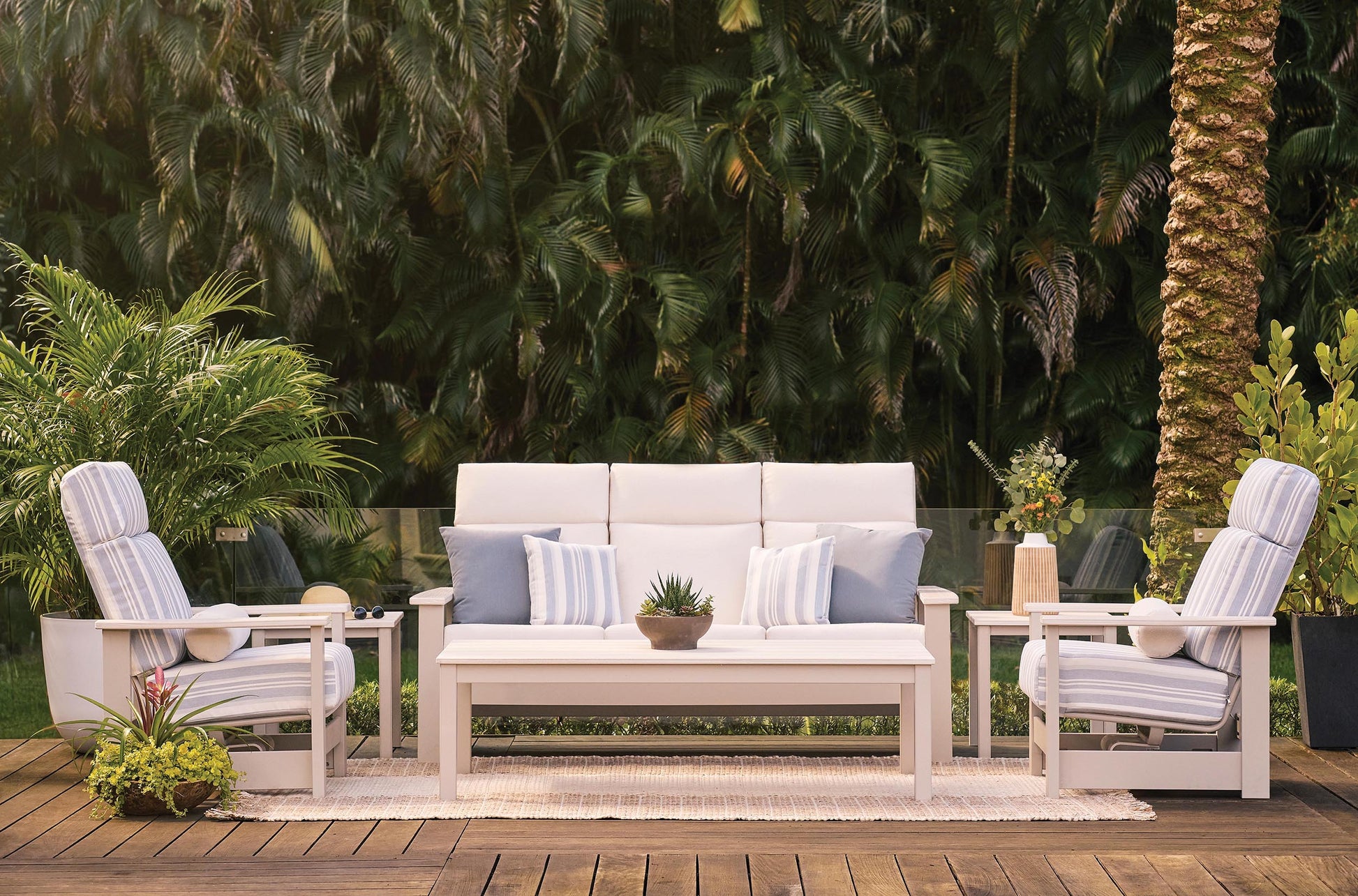 -Telescope Casual-Leeward Cushion Supreme Three-Seat Sofa-Pangaea Patio-Lifestyle Image