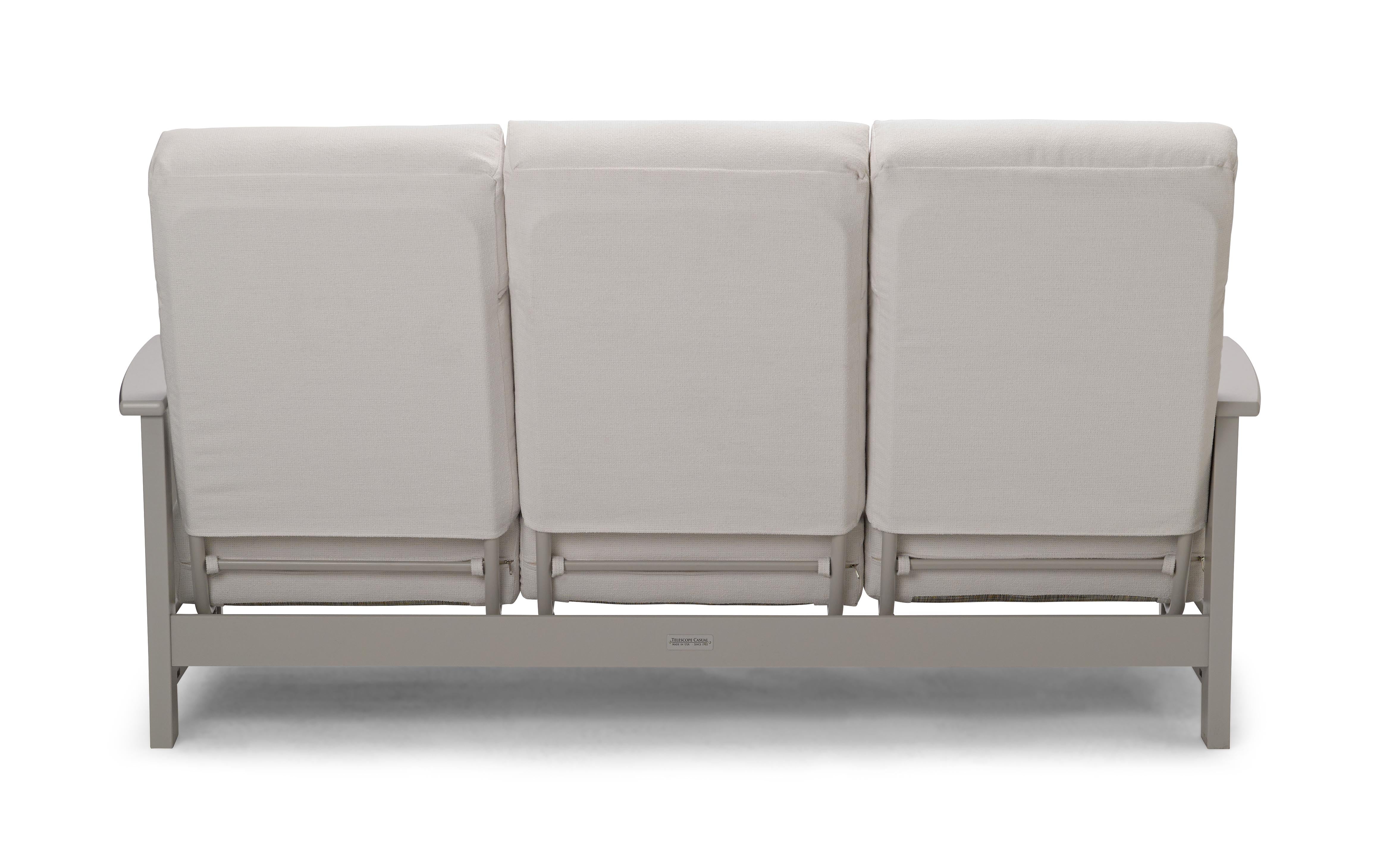 -Telescope Casual-Leeward Cushion Supreme Three-Seat Sofa-Pangaea Patio