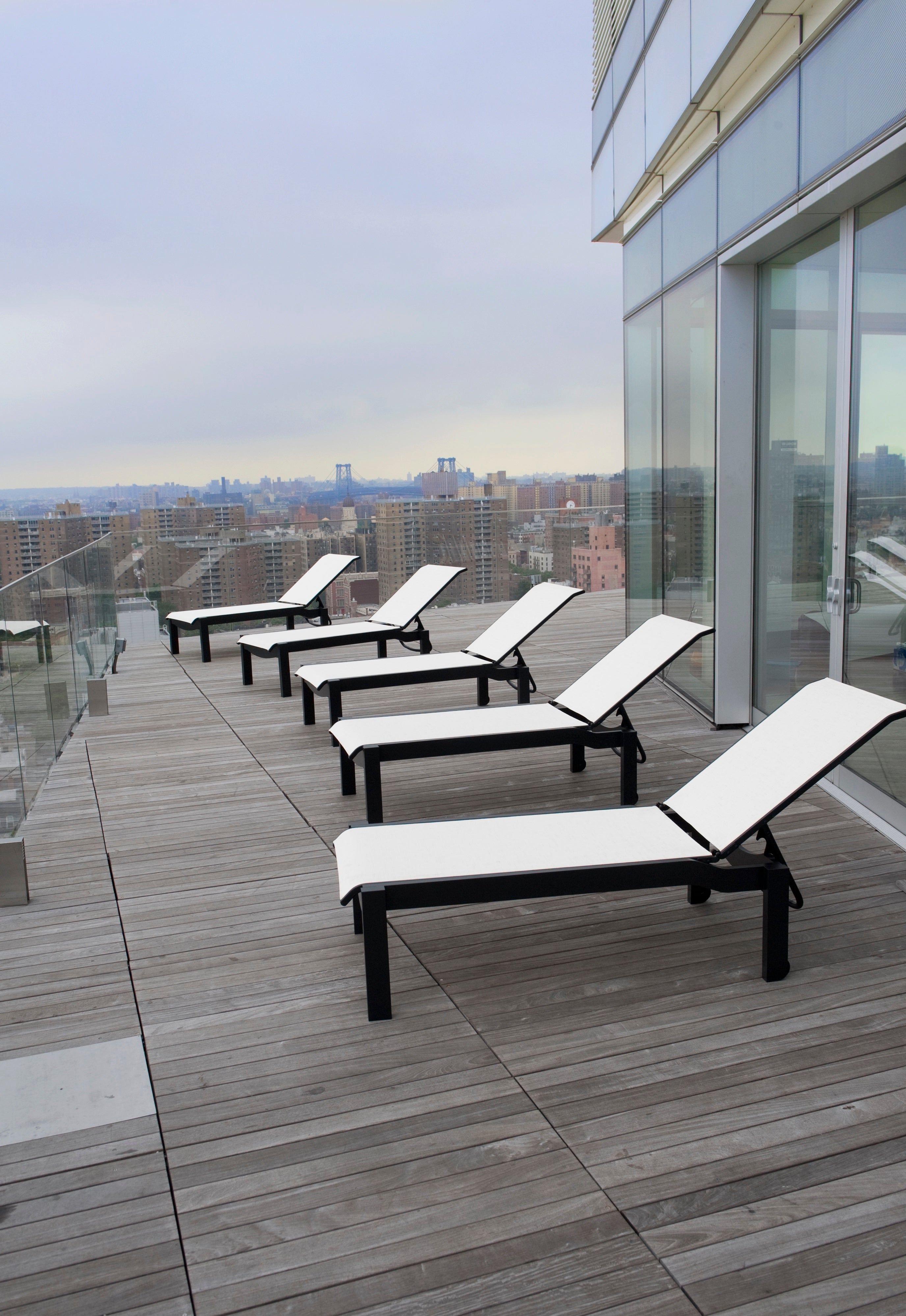 -Telescope Casual-Leeward Sling Armless Chaise w/ Wheels (Long Frame)-Pangaea Patio