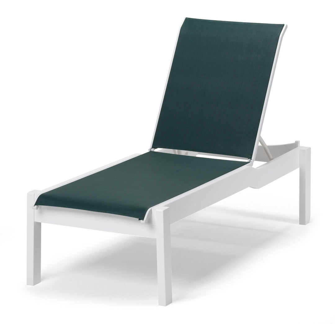 Leeward Sling Armless Chaise w/ Wheels (Long Frame)-Telescope Casual-Pangaea Patio