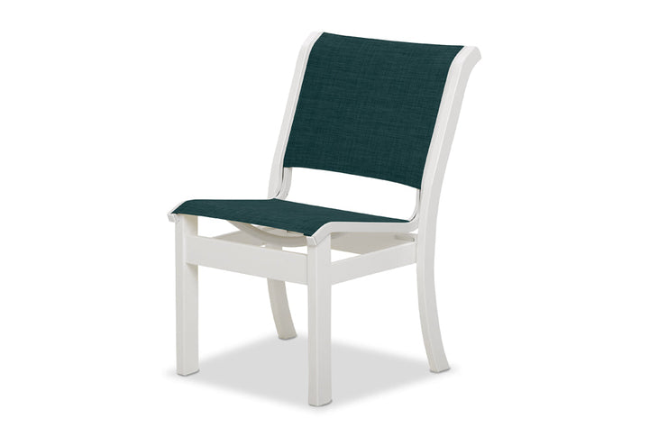 TC9L1-Telescope Casual-Leeward Sling Armless Dining Chair-Pangaea Patio