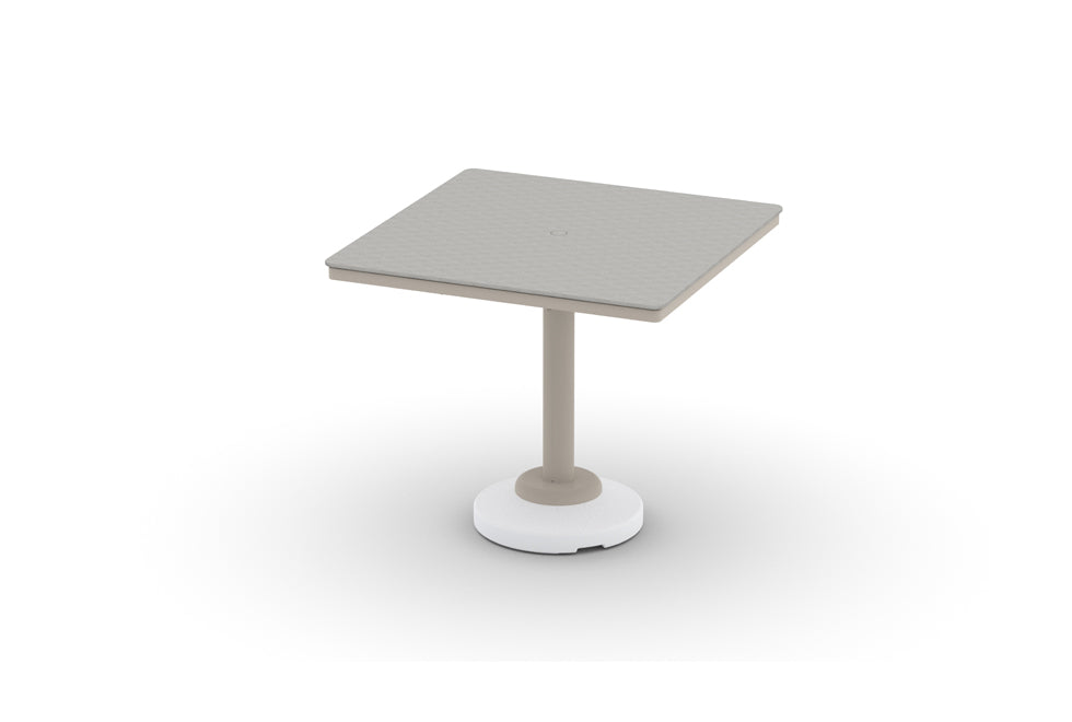 -Telescope Casual-Origins 42" Square Table Top w/ 80lb Pedestal Base - Balcony Height-Pangaea Patio