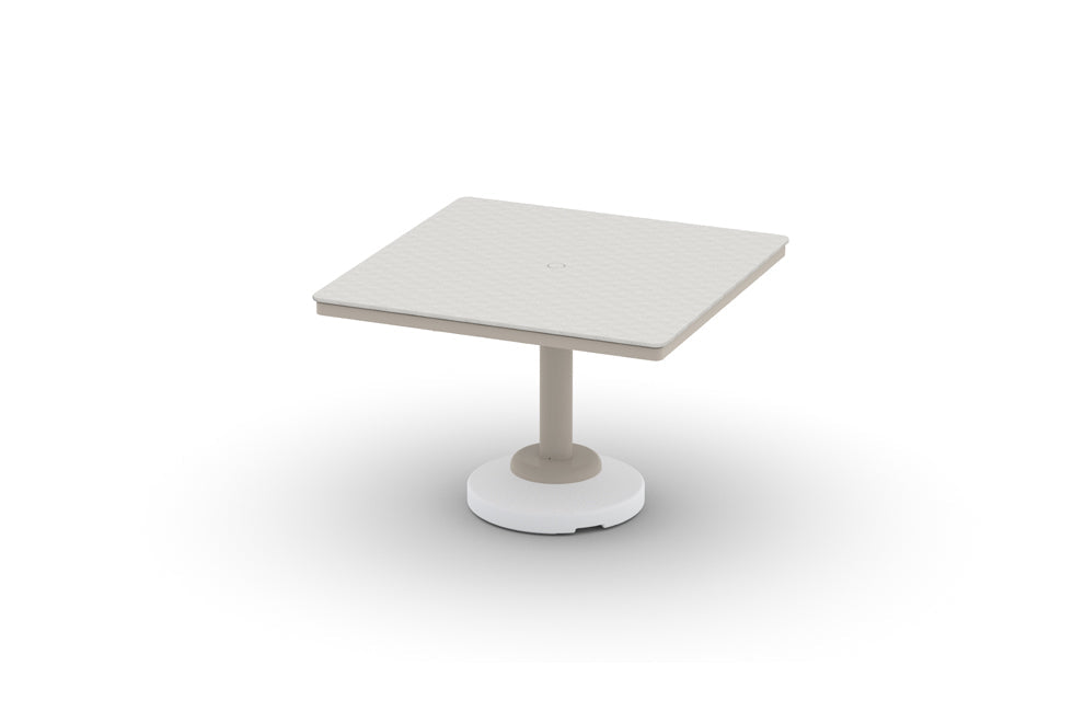 -Telescope Casual-Origins 42" Square Table Top w/ 80lb Pedestal Base - Dining Height-Pangaea Patio