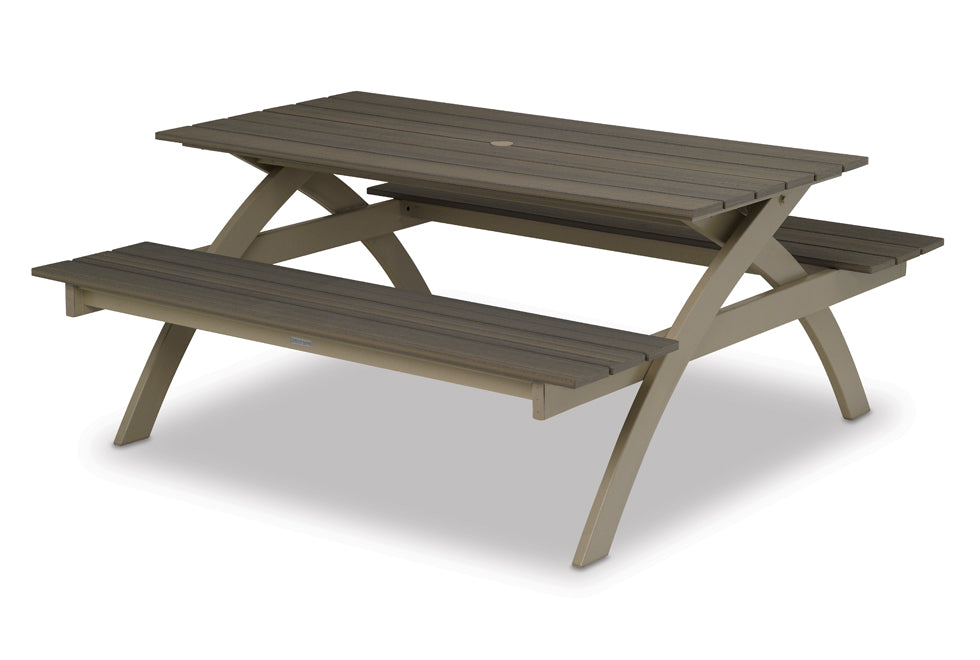 Plymouth Bay Rustic Picnic Table-Telescope Casual-Pangaea Patio