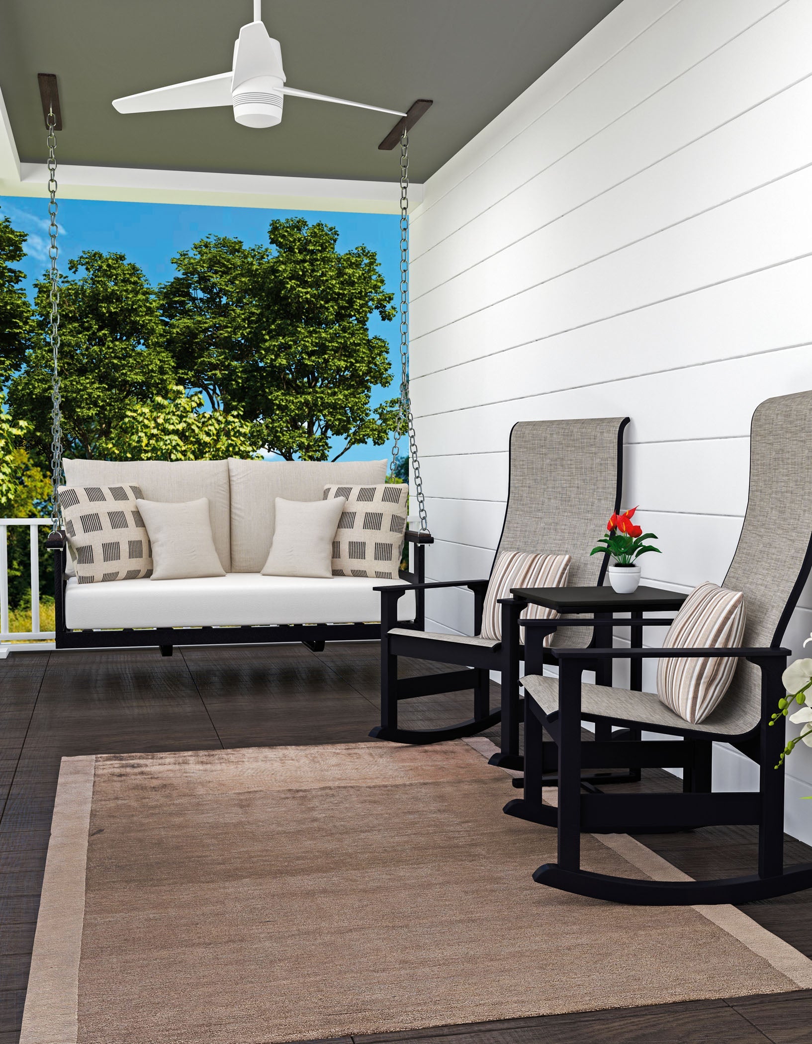 -Telescope Casual-Porch Swing Add-on Back Cushion-Pangaea Patio