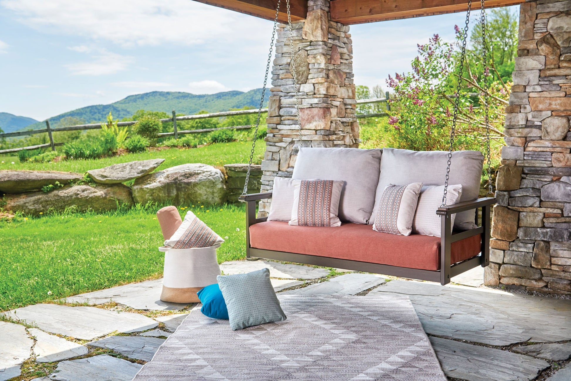 -Telescope Casual-Porch Swing w/ Seat Cushion Only-Pangaea Patio