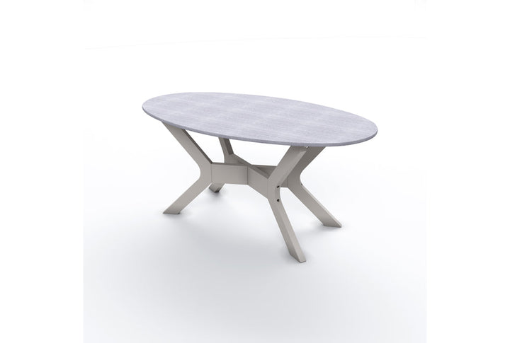 -Telescope Casual-Wexler 24" x 42" Oval Rustic Coffee Table-Pangaea Patio