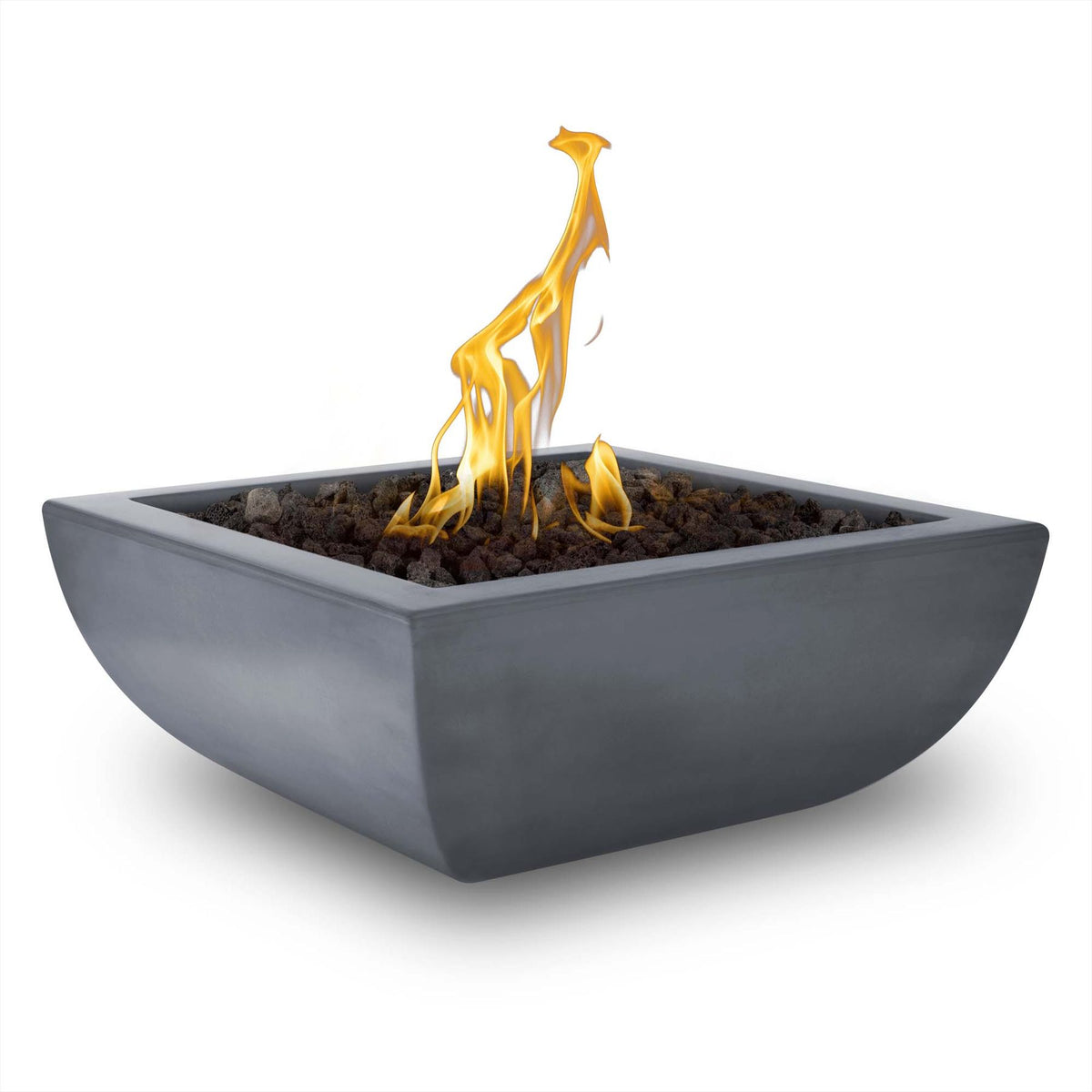 The Outdoor Plus Avalon GFRC fire bowl in Gray