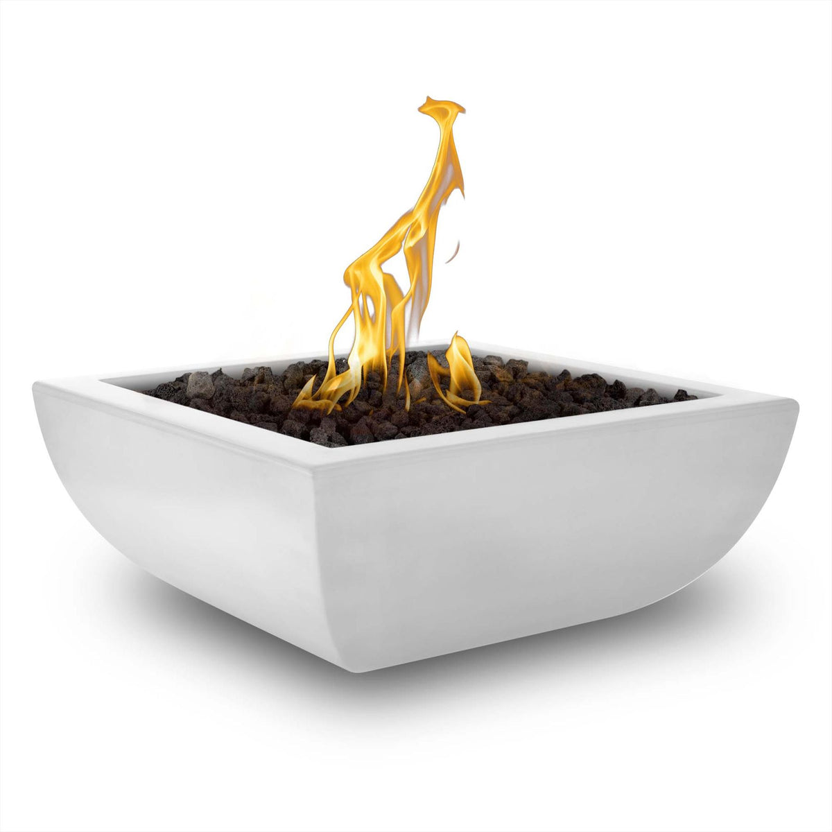 The Outdoor Plus Avalon GFRC fire bowl in White