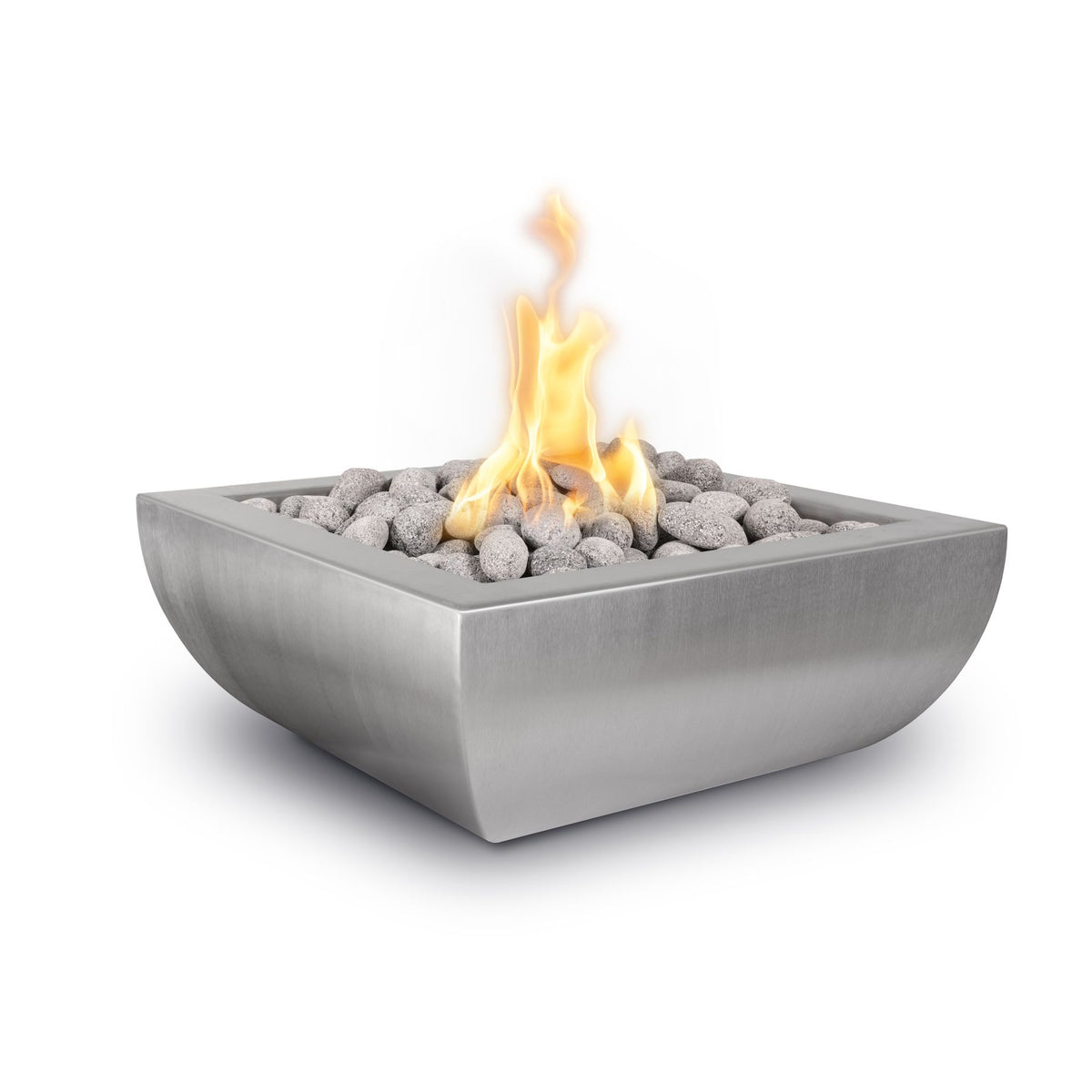 The Outdoor Plus Avalon stainless steel fire bowl