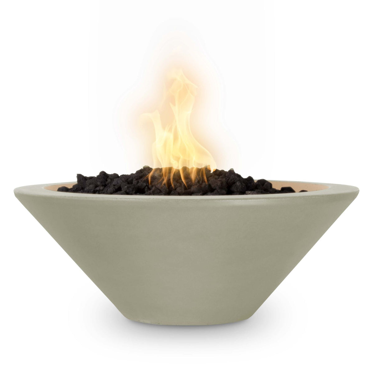 The Outdoor Plus Cazo GFRC fire bowl in Ash