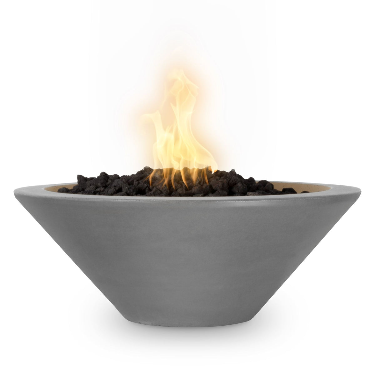 The Outdoor Plus Cazo GFRC fire bowl in Natural Gray