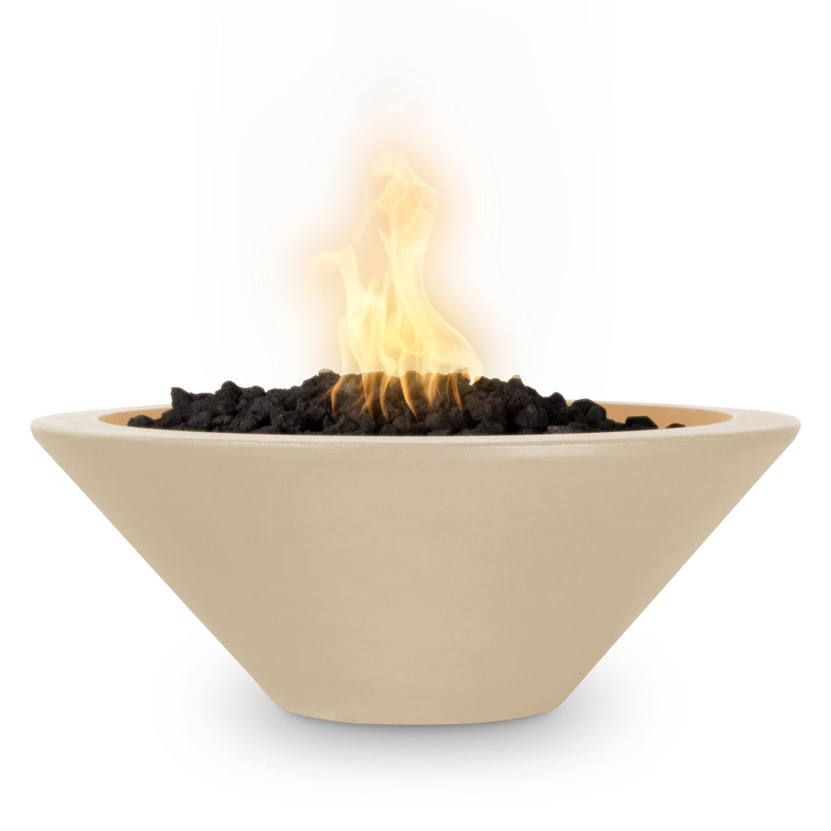 The Outdoor Plus Cazo GFRC fire bowl in Vanilla
