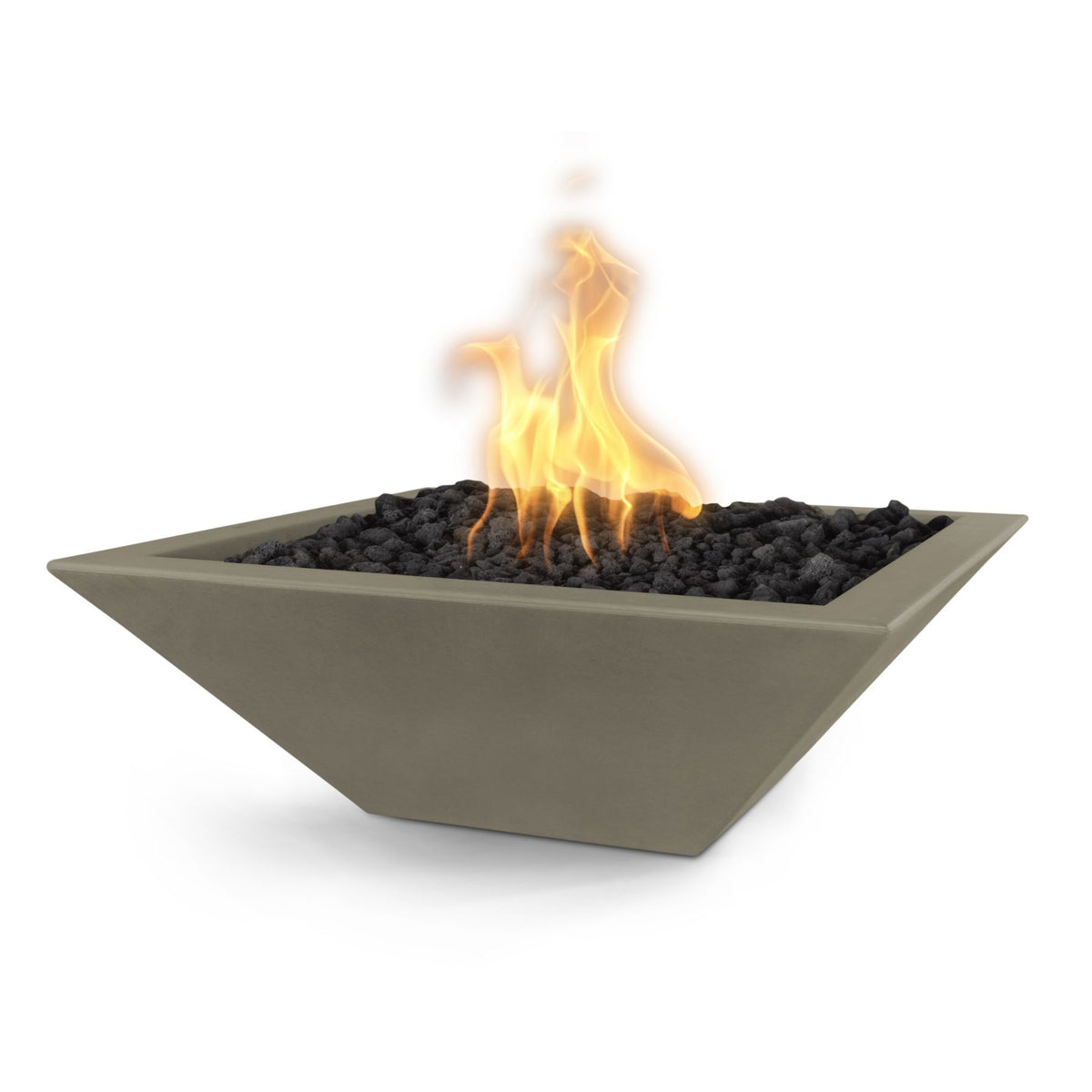 The Outdoor Plus Maya GFRC fire bowl in Ash