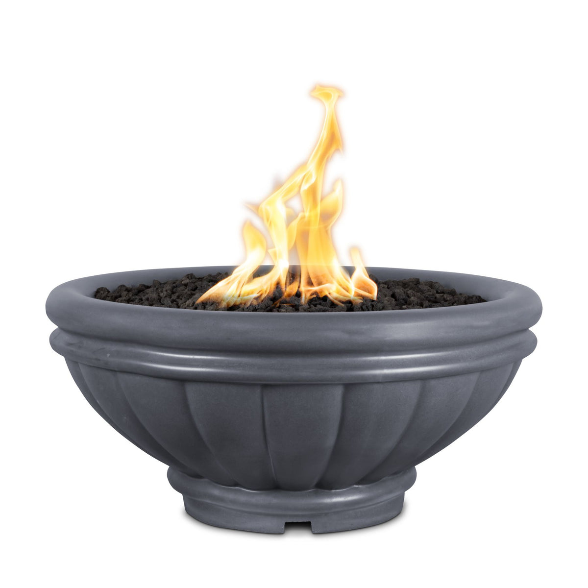 The Outdoor Plus Roma GFRC fire bowl in Gray