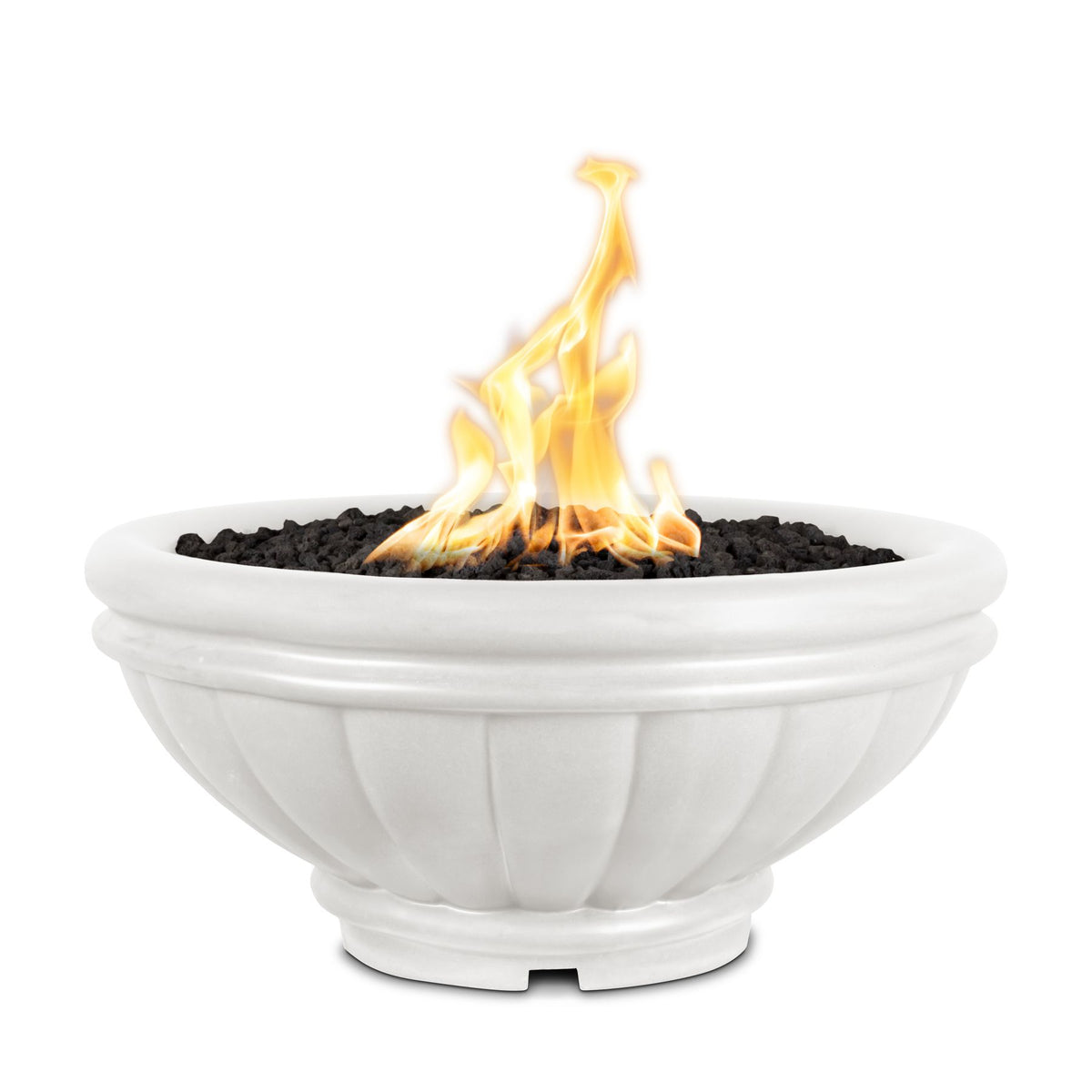The Outdoor Plus Roma GFRC fire bowl in White