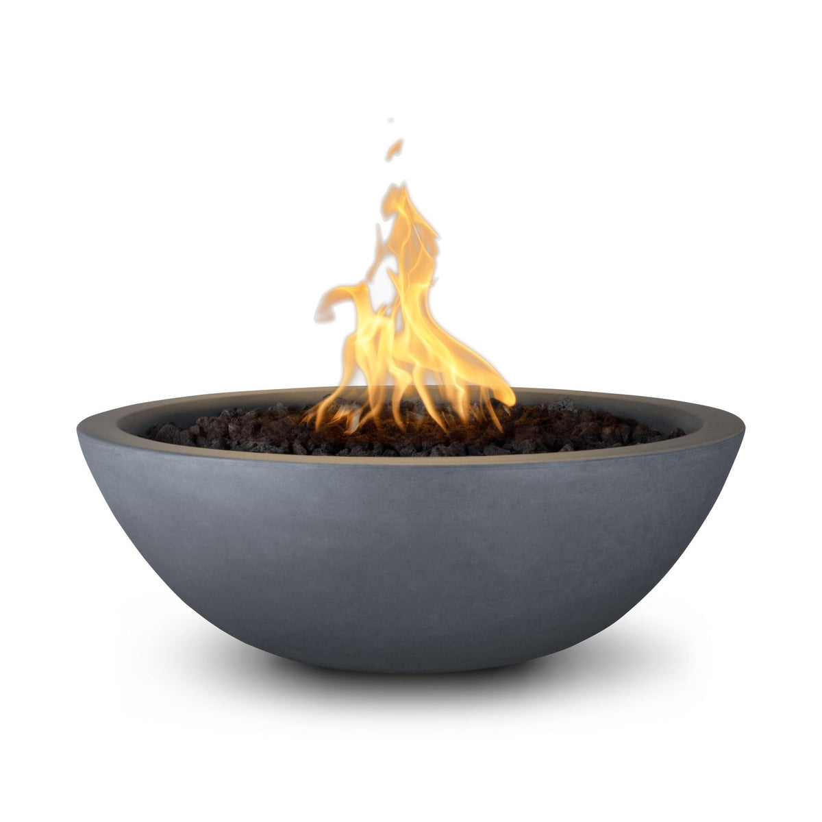 The Outdoor Plus Sedona GFRC fire bowl in Gray