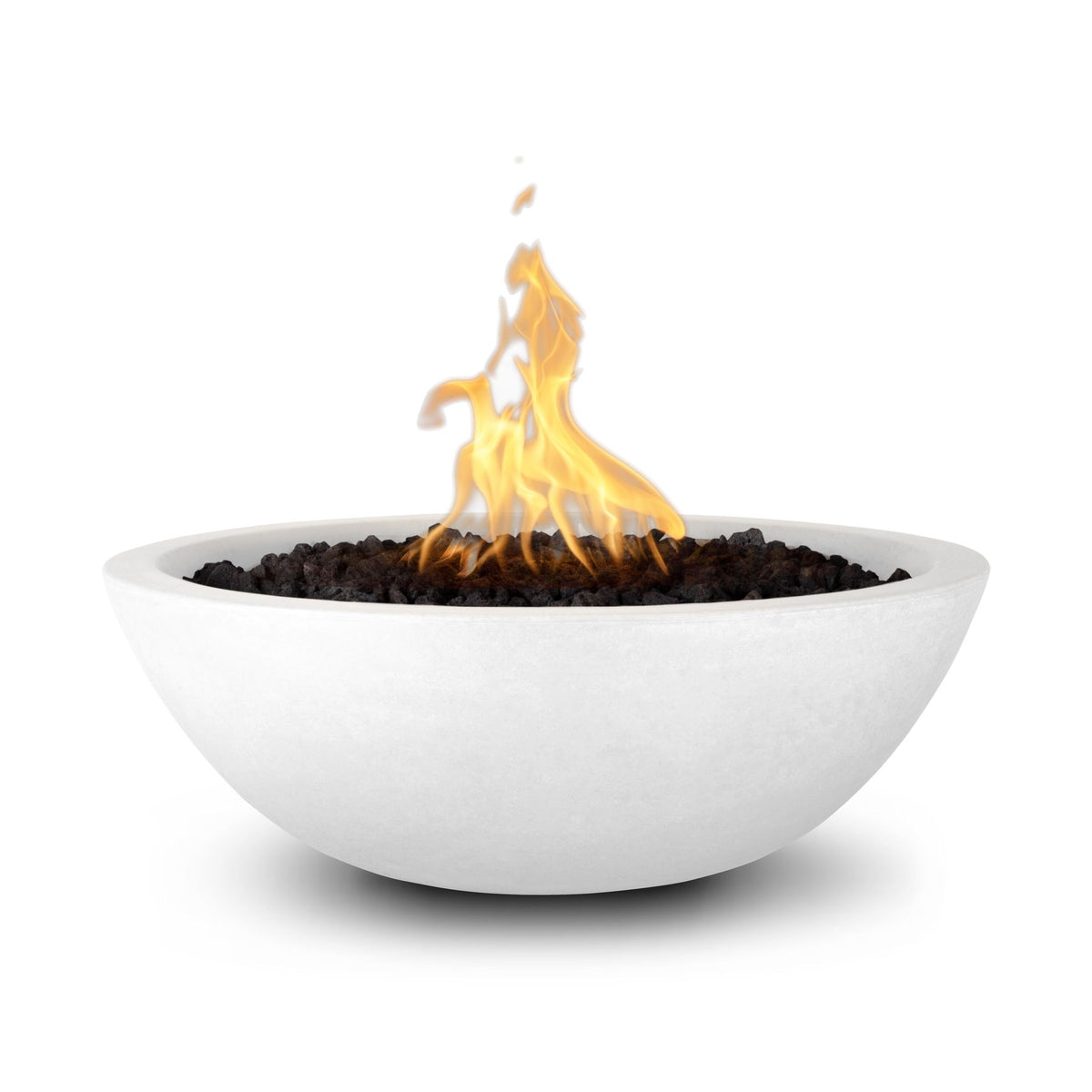 The Outdoor Plus Sedona GFRC fire bowl in White