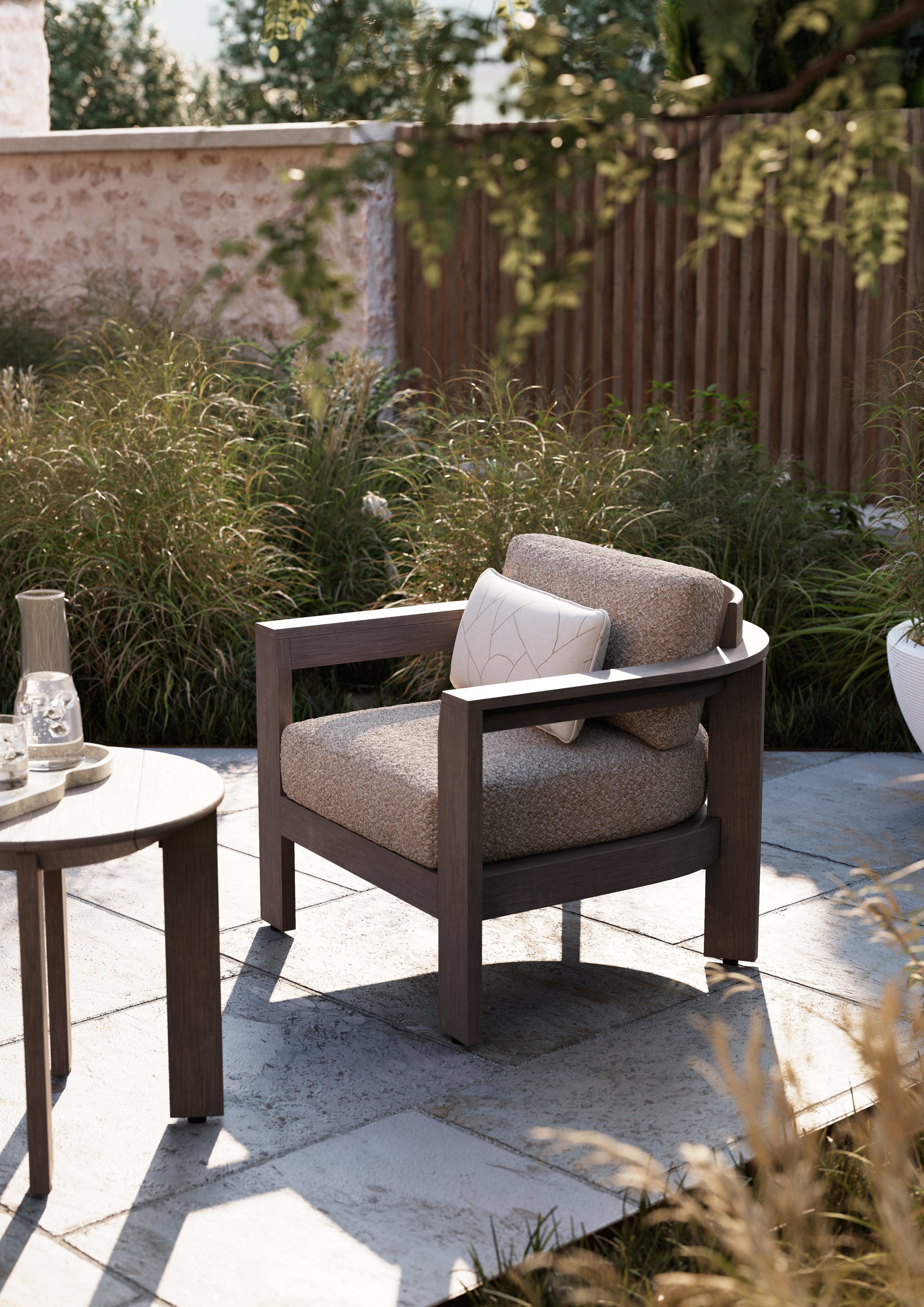 -Woodard-Beau Side Table-Pangaea Patio