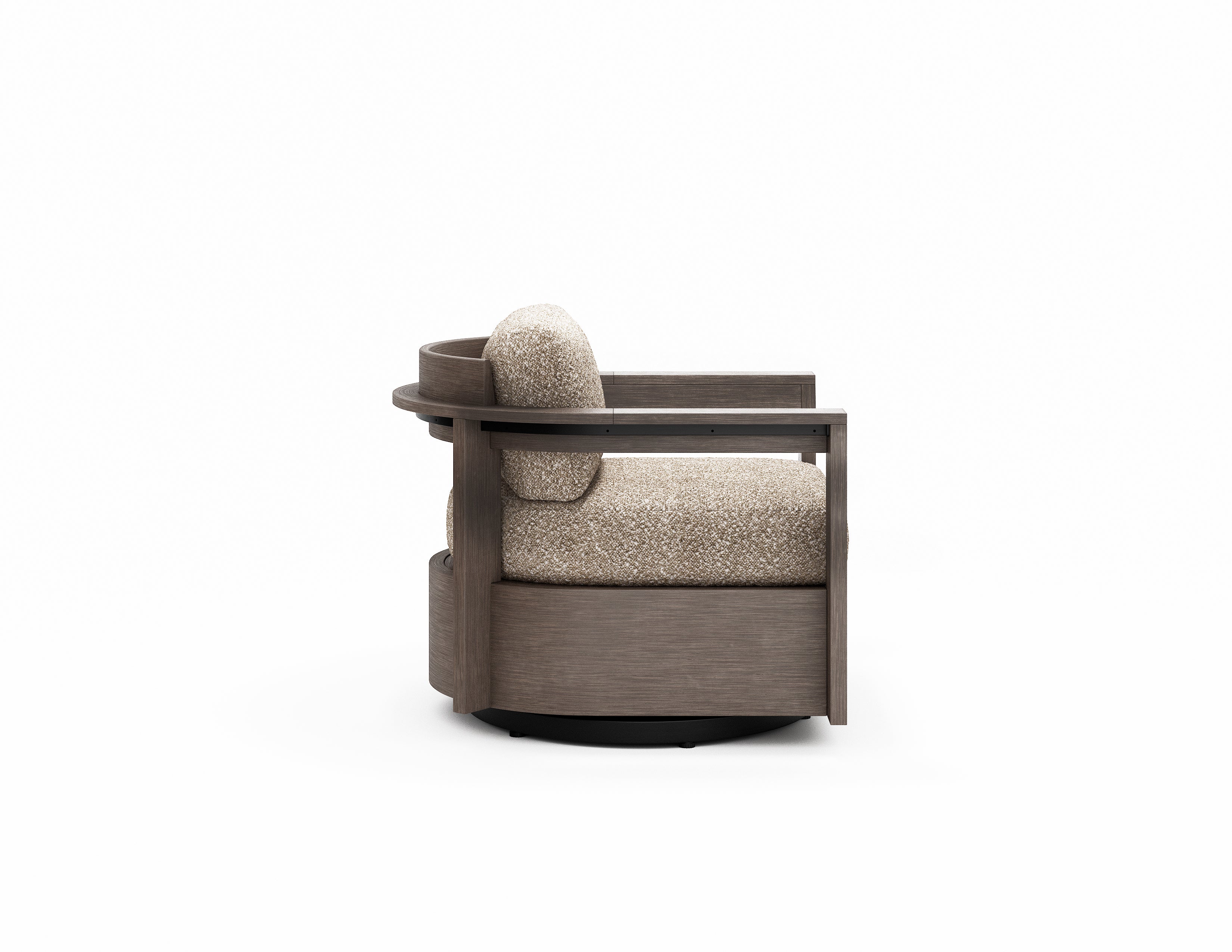 -Woodard-Beau Swivel Lounge Chair-Pangaea Patio