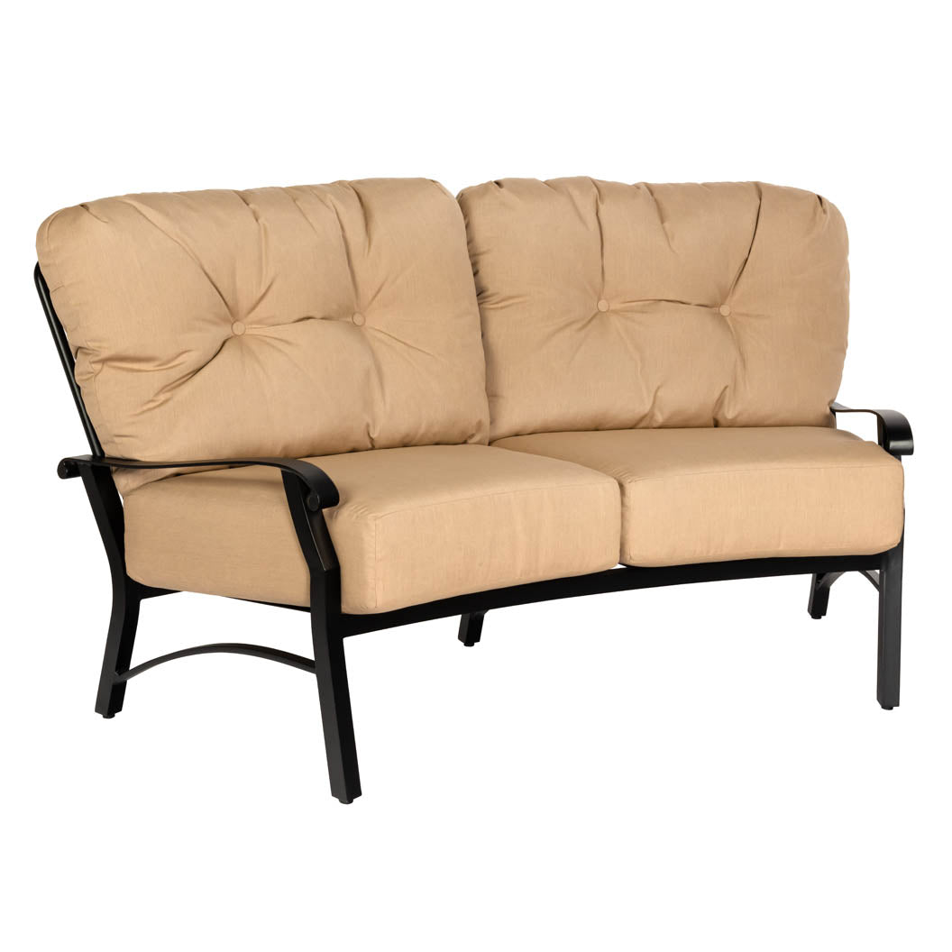 -Woodard-Cortland Crescent Loveseat-Pangaea Patio