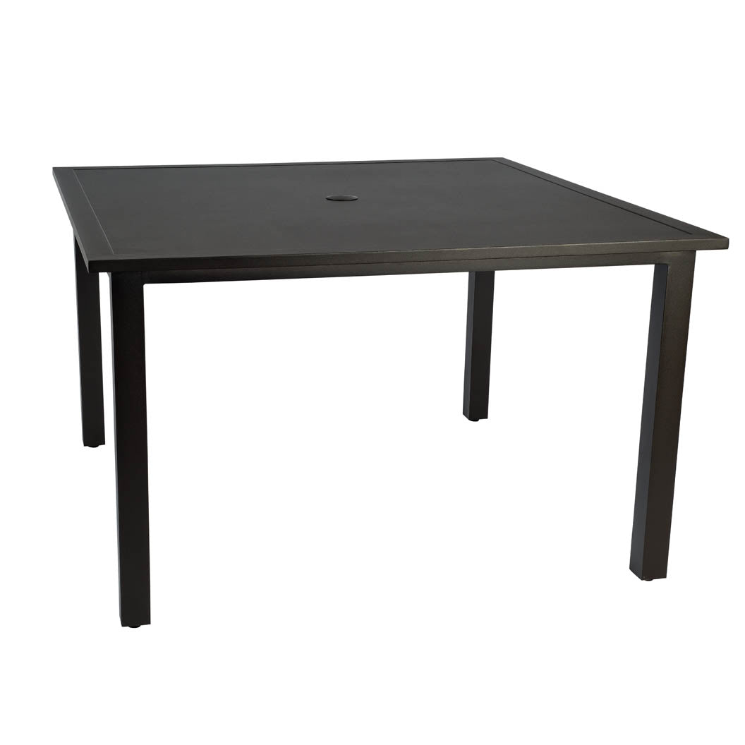 WD710848-Woodard-Elemental Square Umbrella Table-Pangaea Patio