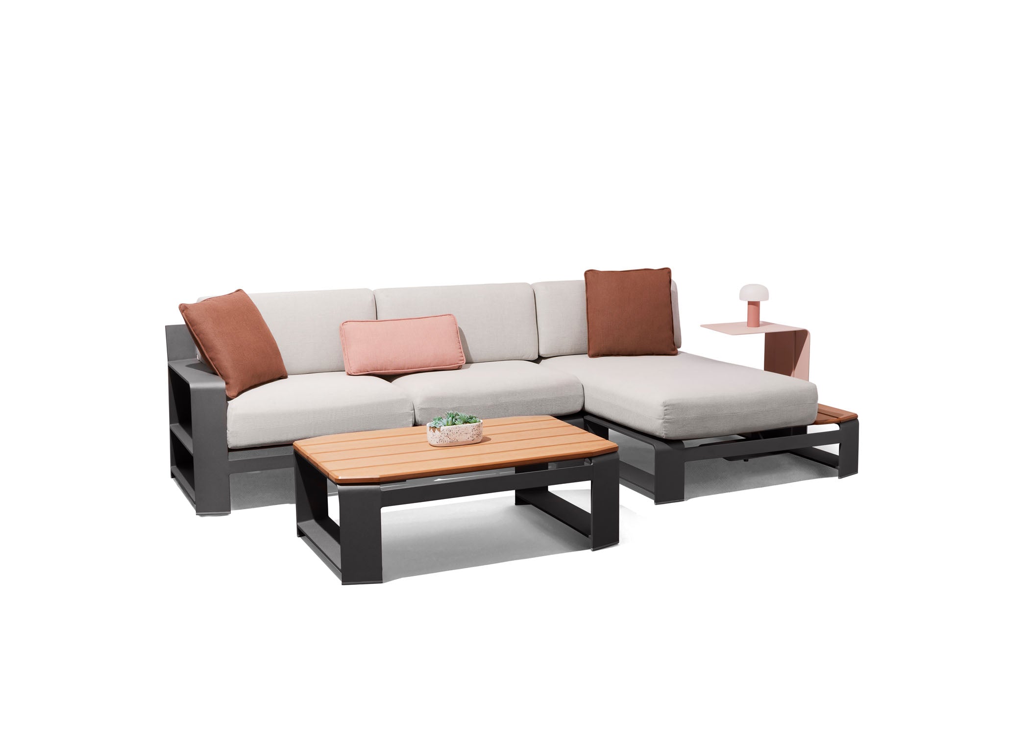 -Woodard-Gather Coffee Table with NexTeak Top-Pangaea Patio