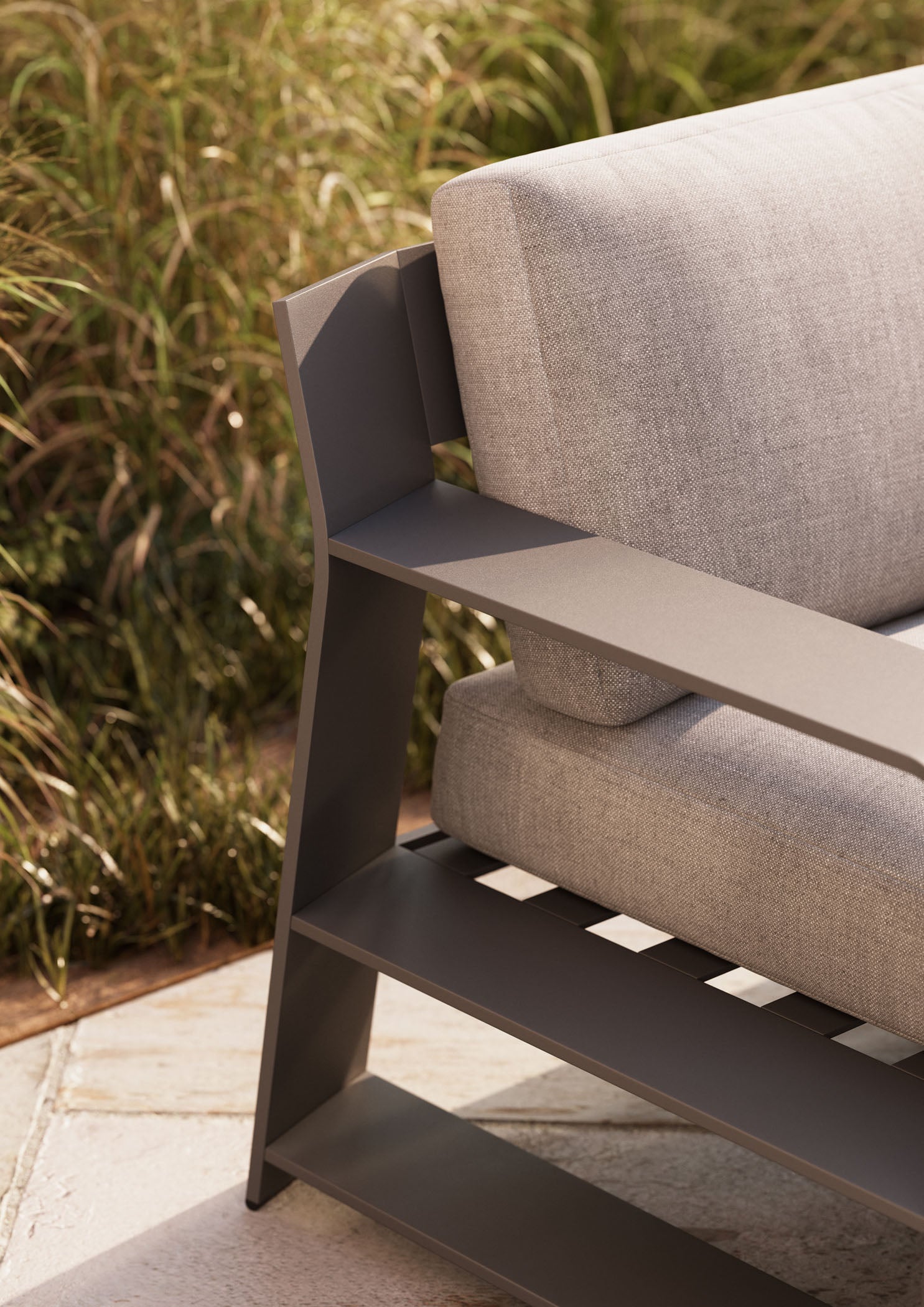 -Woodard-Gather LAF Loveseat-Pangaea Patio