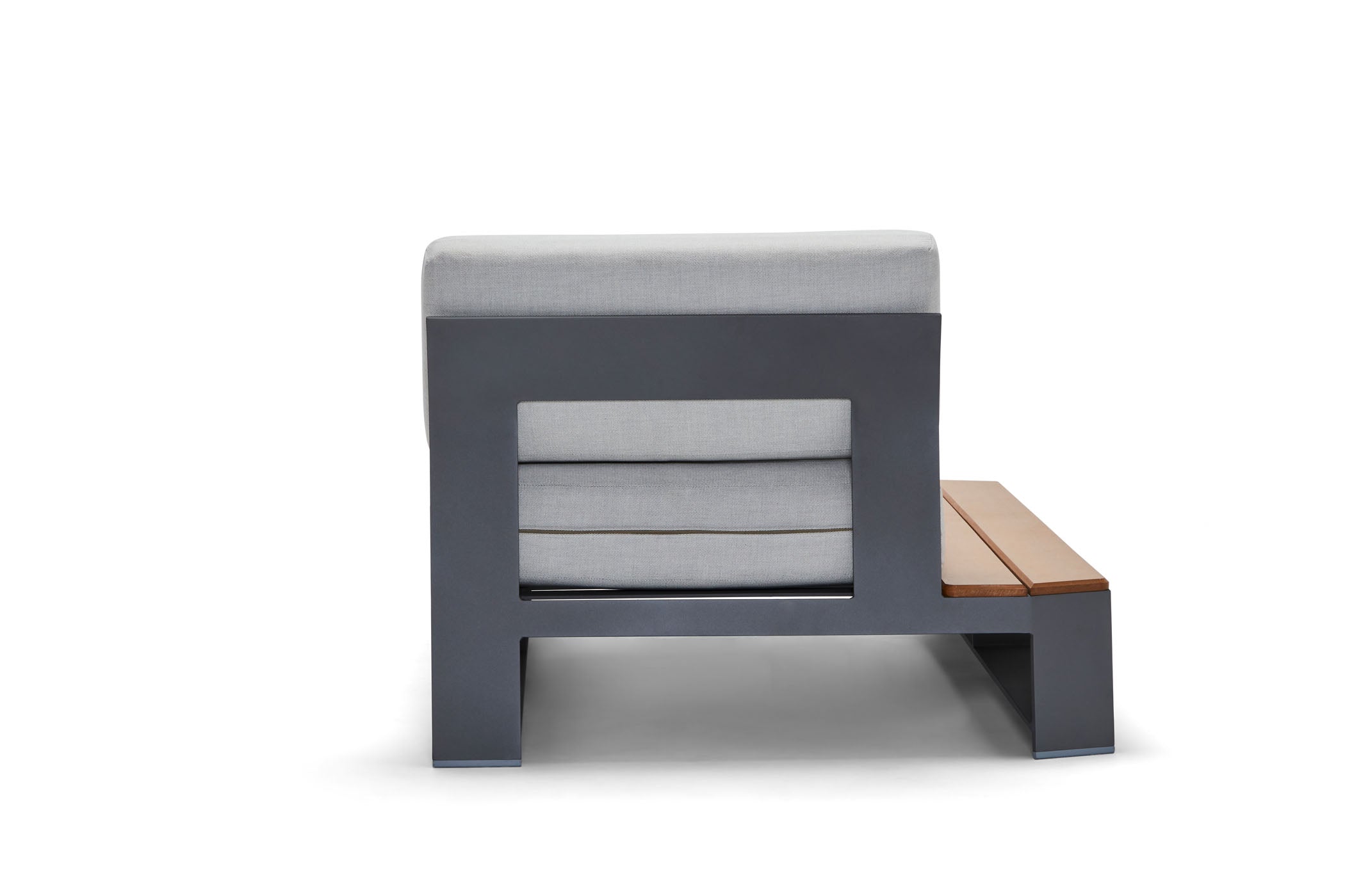 -Woodard-Gather LHF Chaise Unit with NextTeak Accent-Pangaea Patio